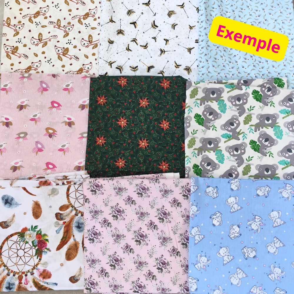 DESTOCKAGE - Lot de 9 Tissus