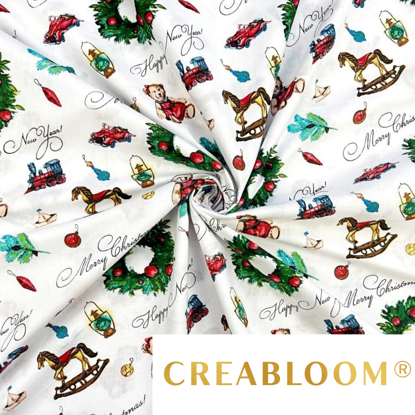 Tissu Coton Motif Noël