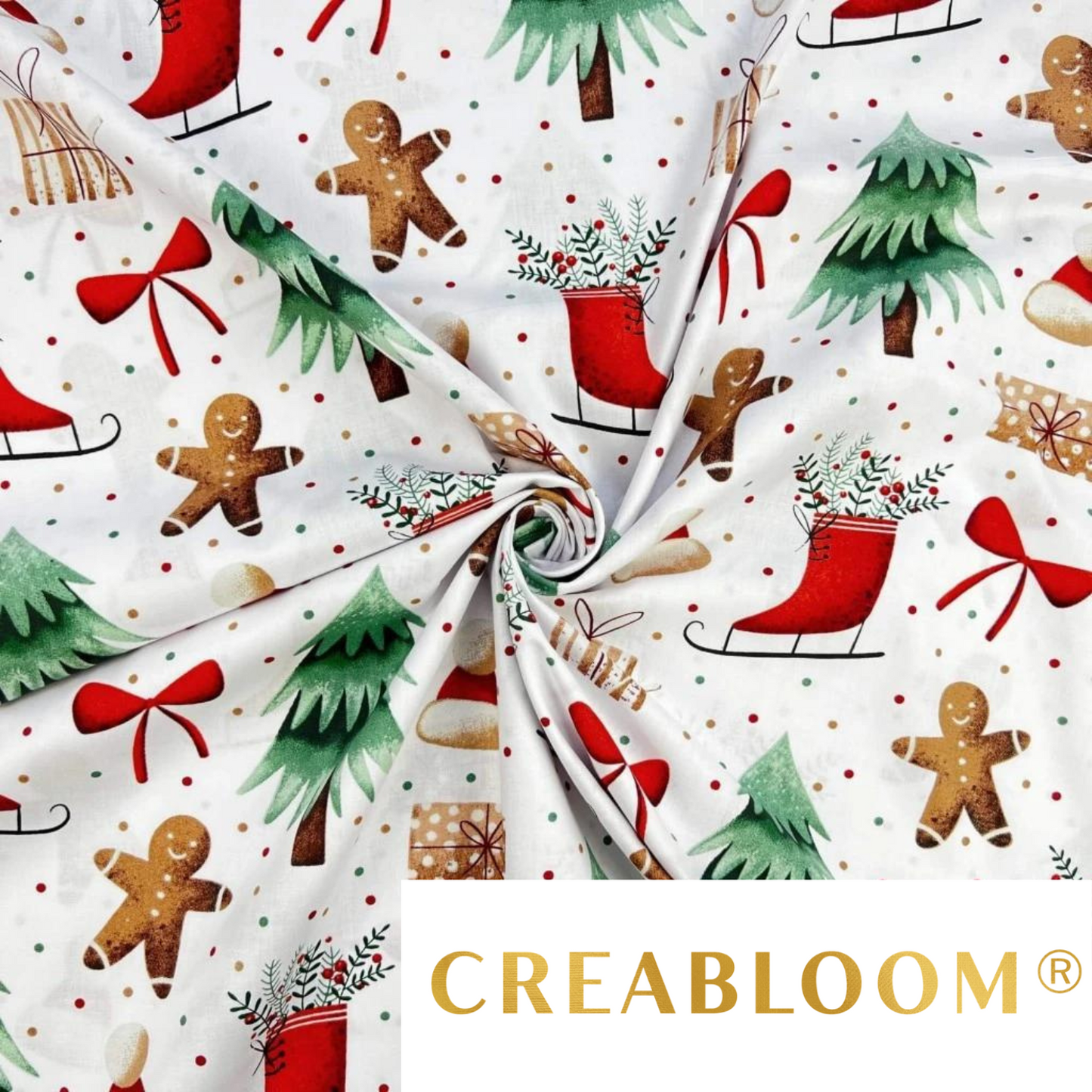 Tissu Coton Motif Noël