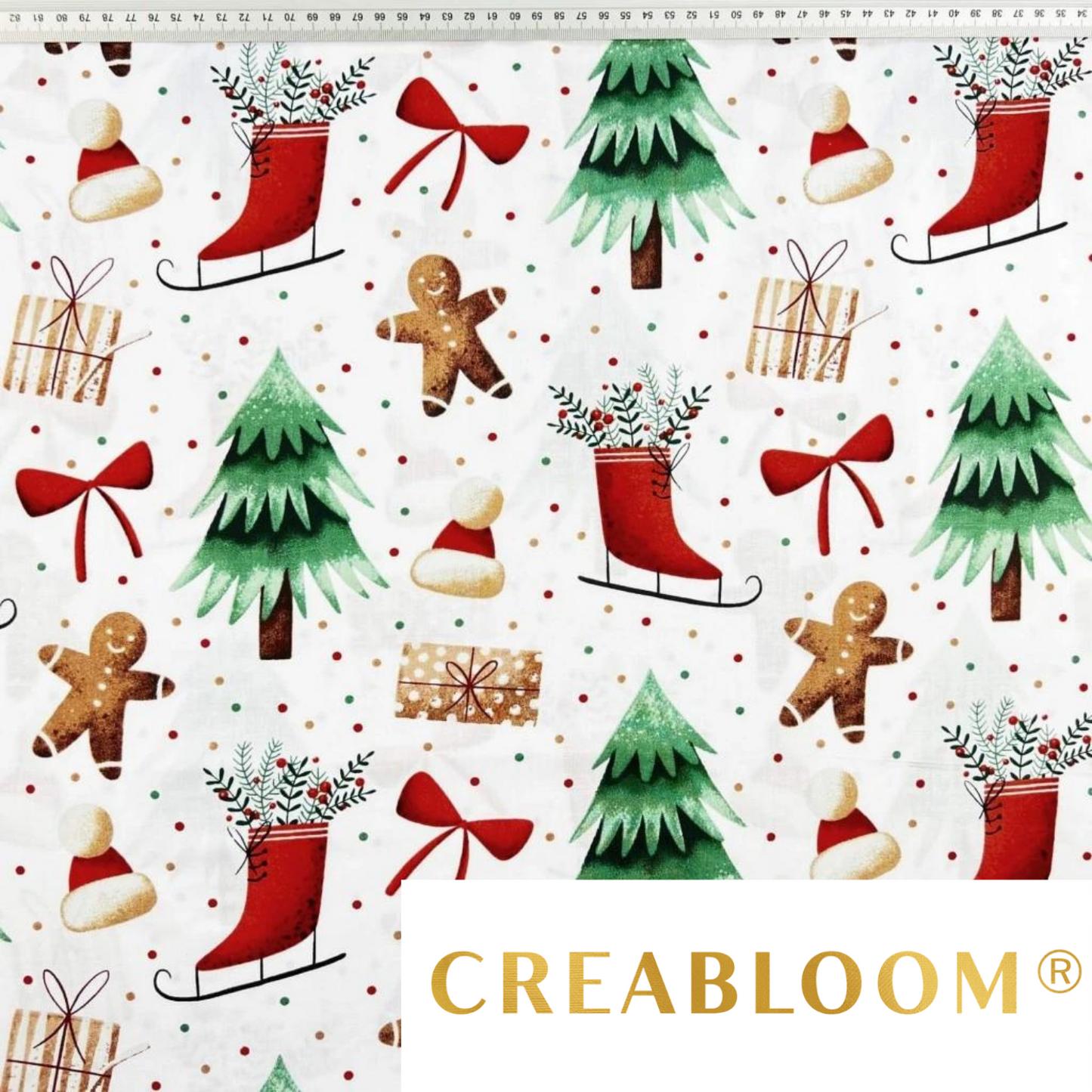Tissu Coton Motif Noël