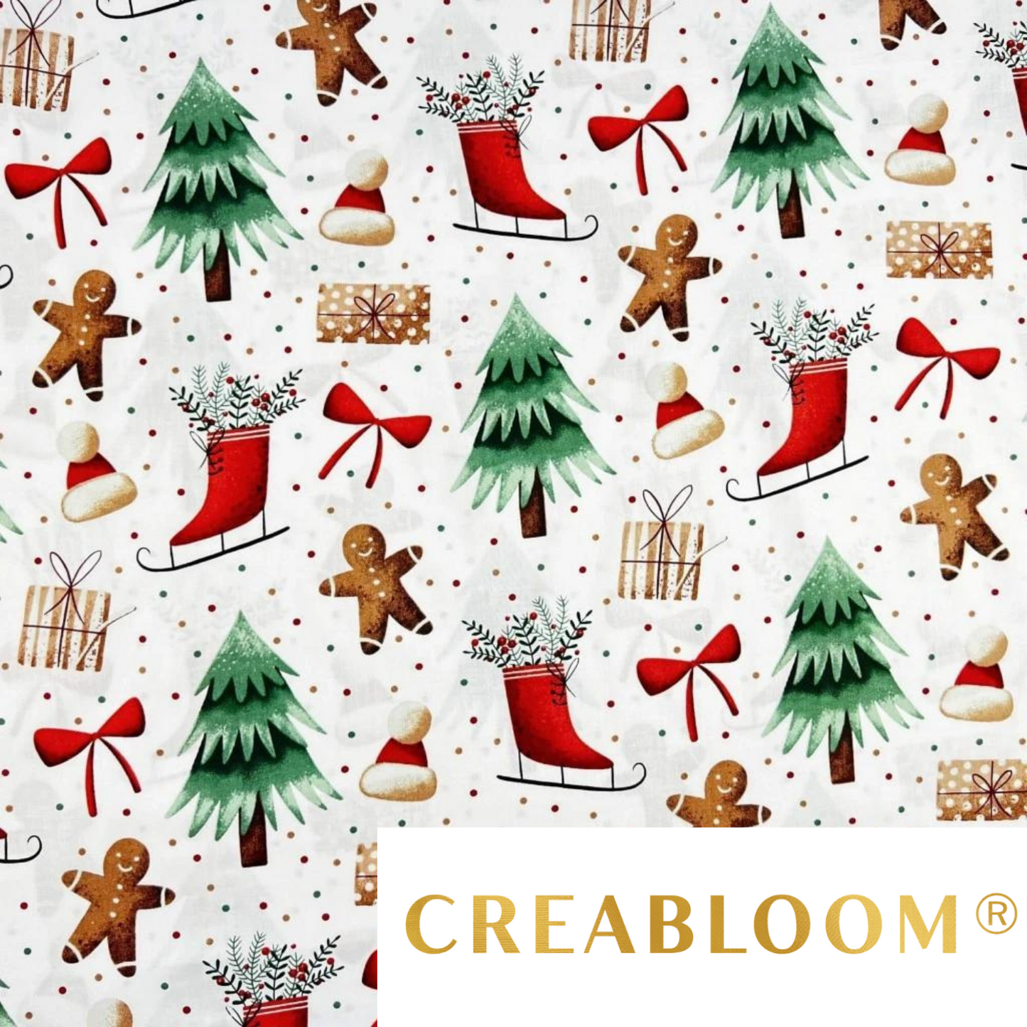 Tissu Coton Motif Noël