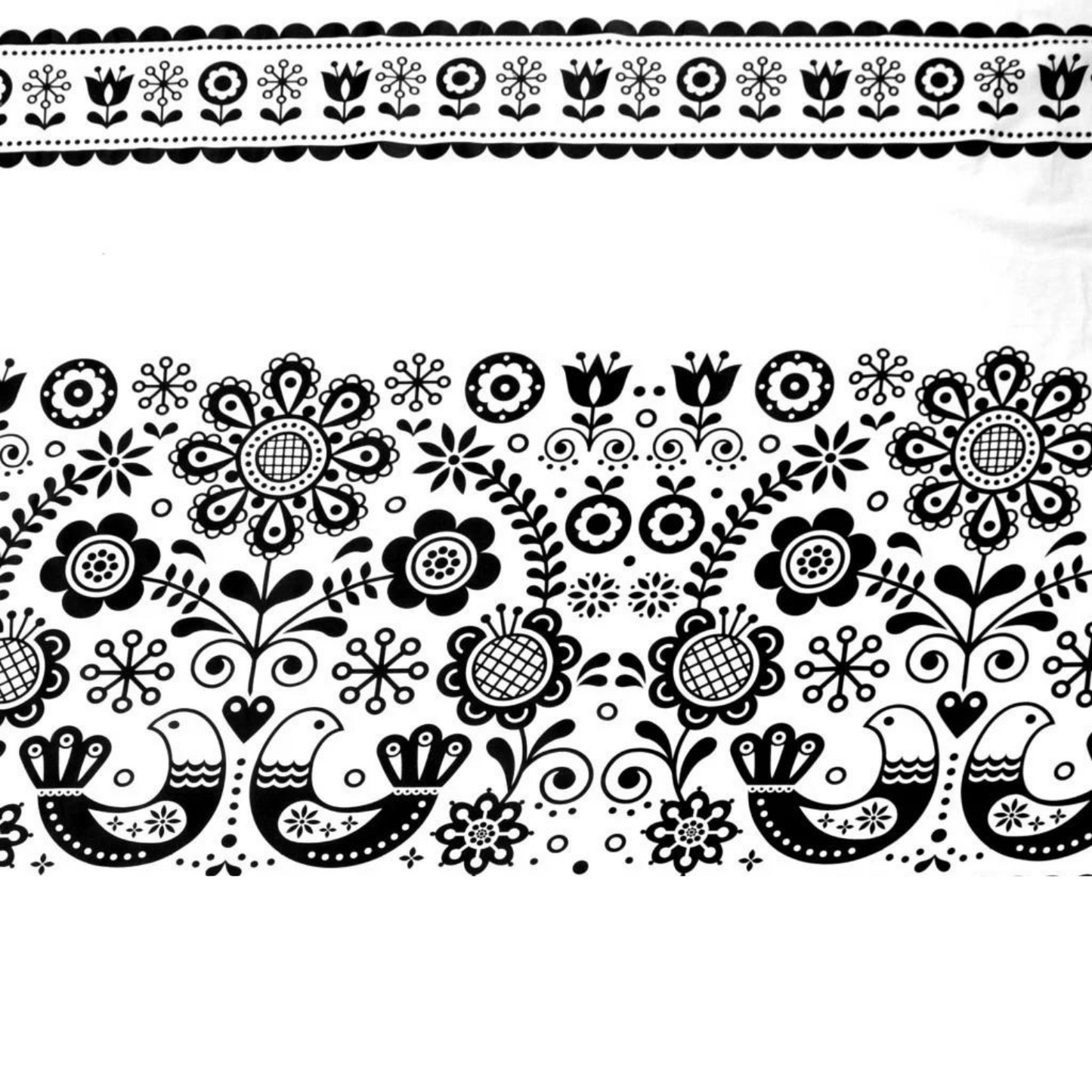 Tissu Coton Motif Fleurs Effet Broderie
