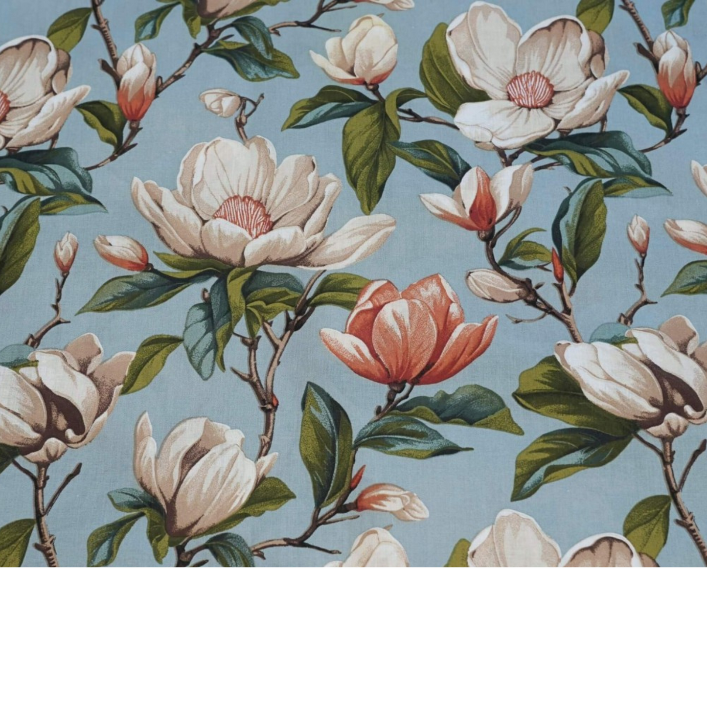 Tissu Coton Motif Magnolias