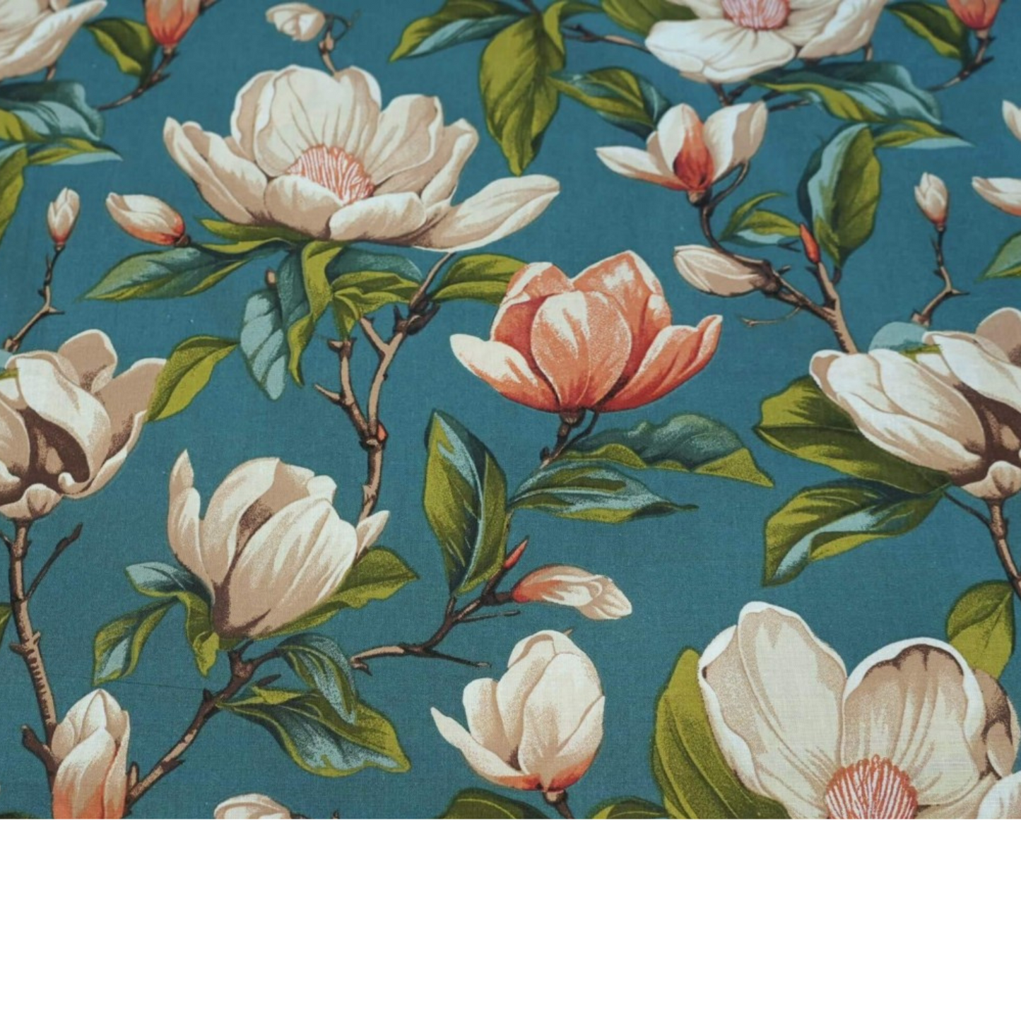 Tissu Coton Motif Magnolias