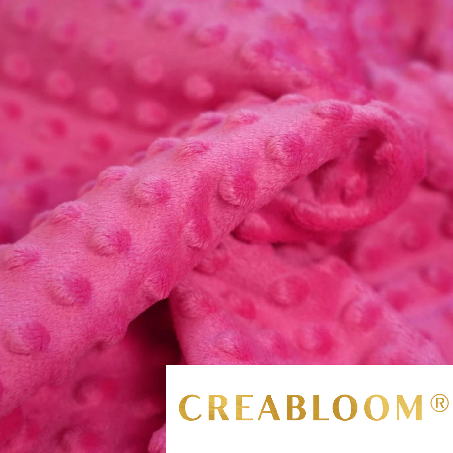 Minky-Stoff in Fuchsia-Rosa