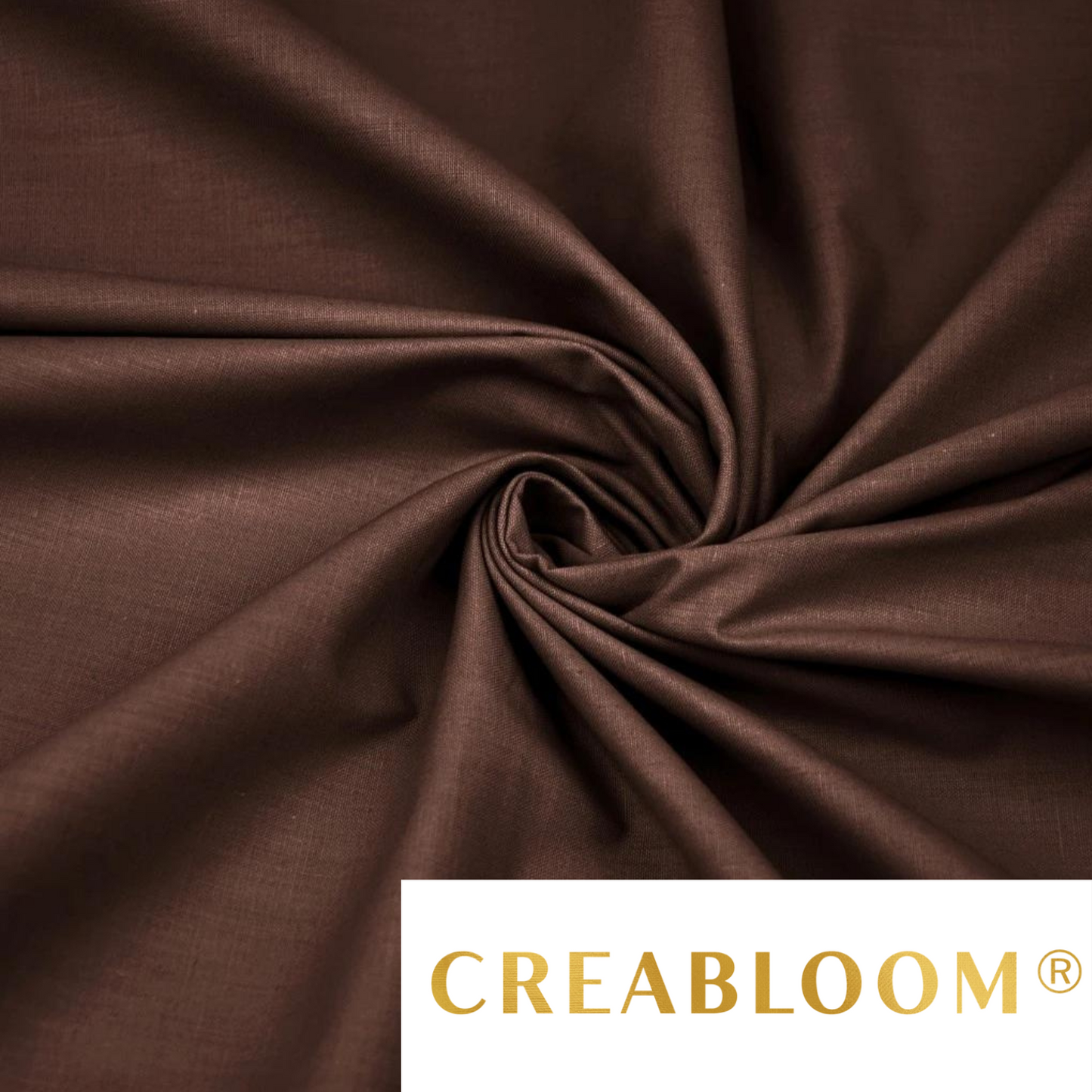 Tissu Coton Uni Marron