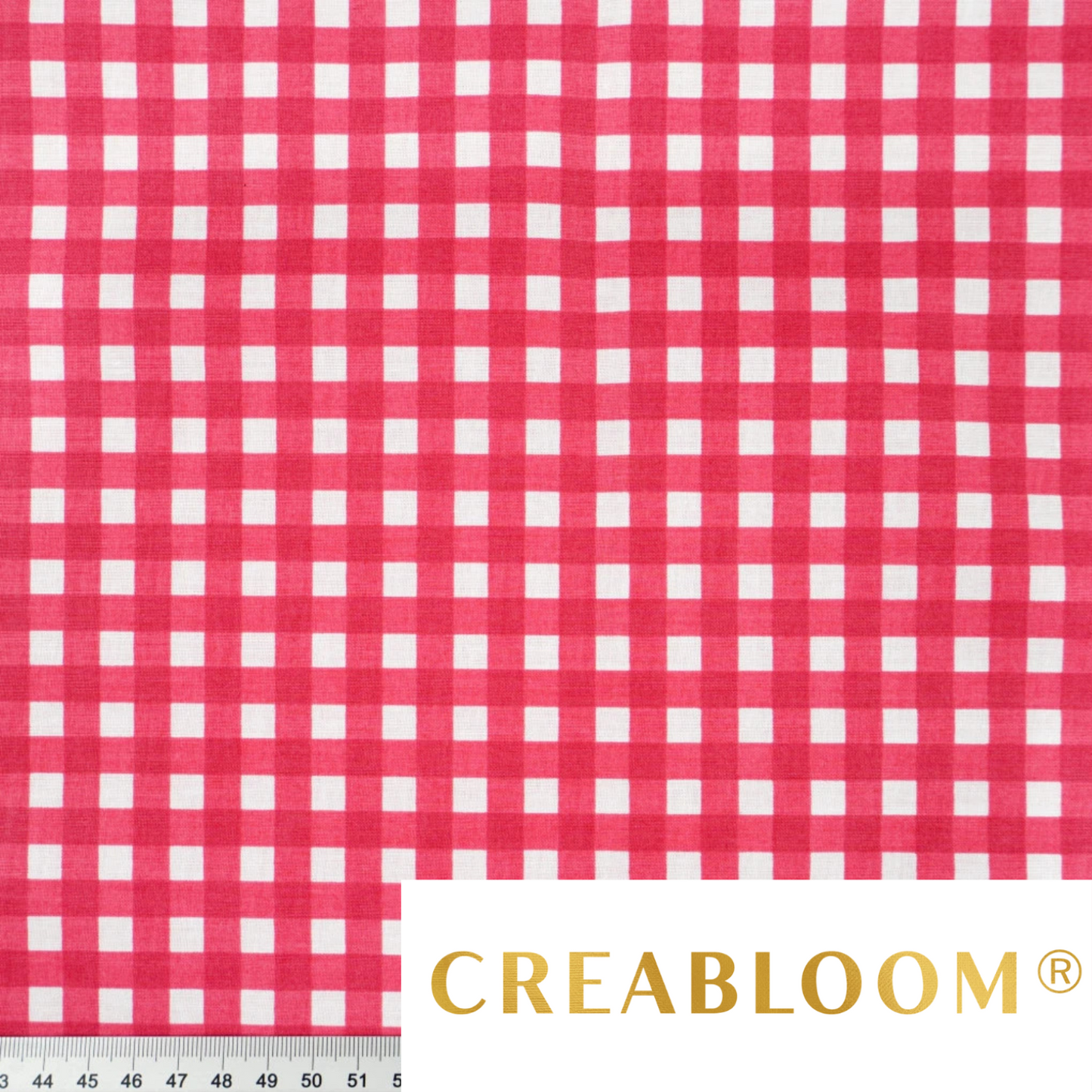 Tissu coton Motif carreaux vichy rouge