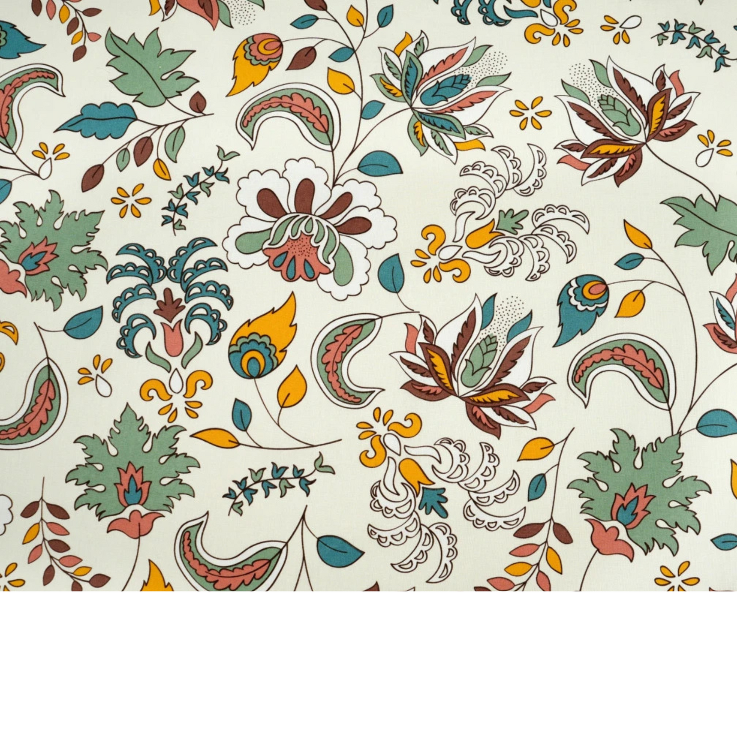 Coupon de Tissu coton Motif fleurs - 40cm x 50cm