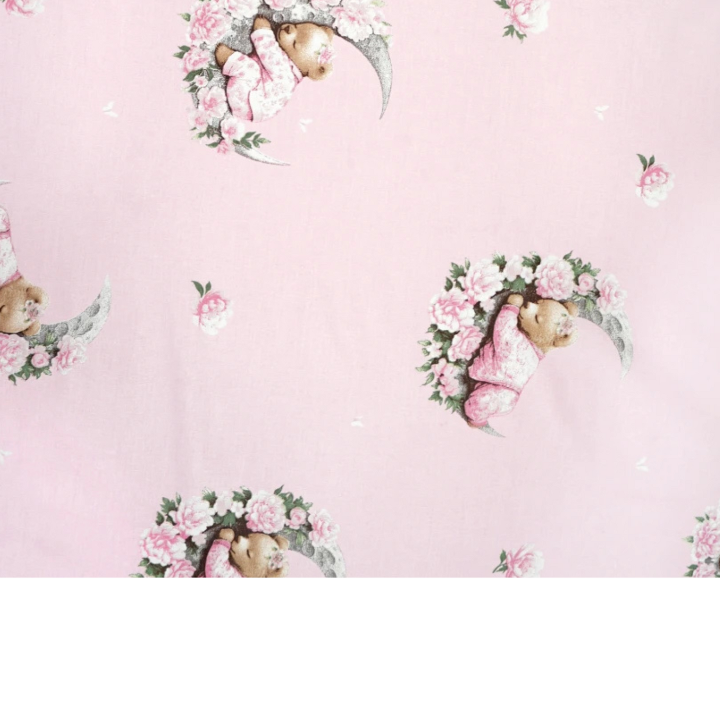 Tissu coton Motif oursons dormant sur la lune