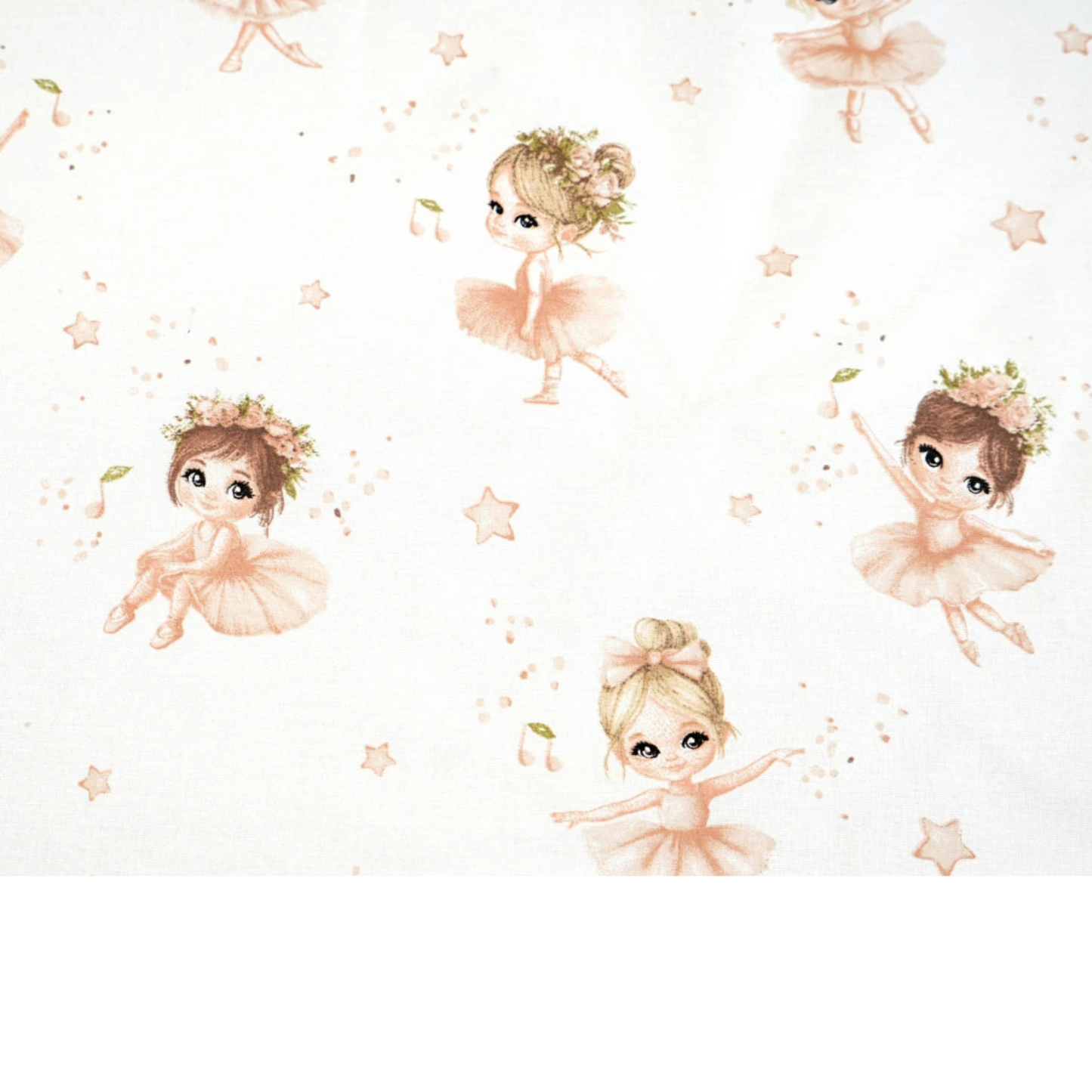 Coupon de Tissu coton Motif danseuses étoile - 40cm x 50cm
