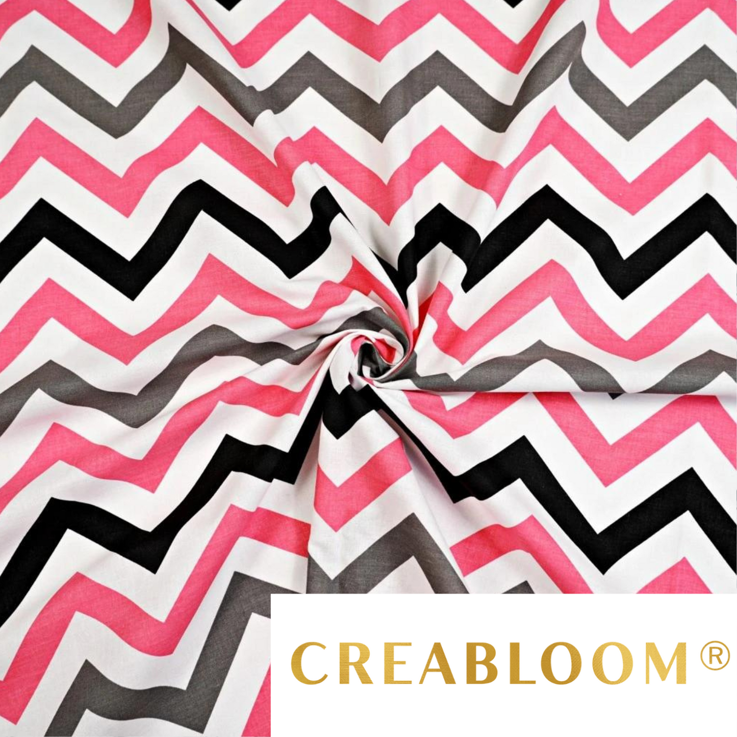 Tissu Coton Motif Zigzag