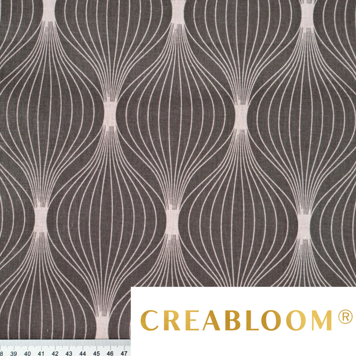 Coupon de Tissu coton Motif toupies - 40cm x 50cm