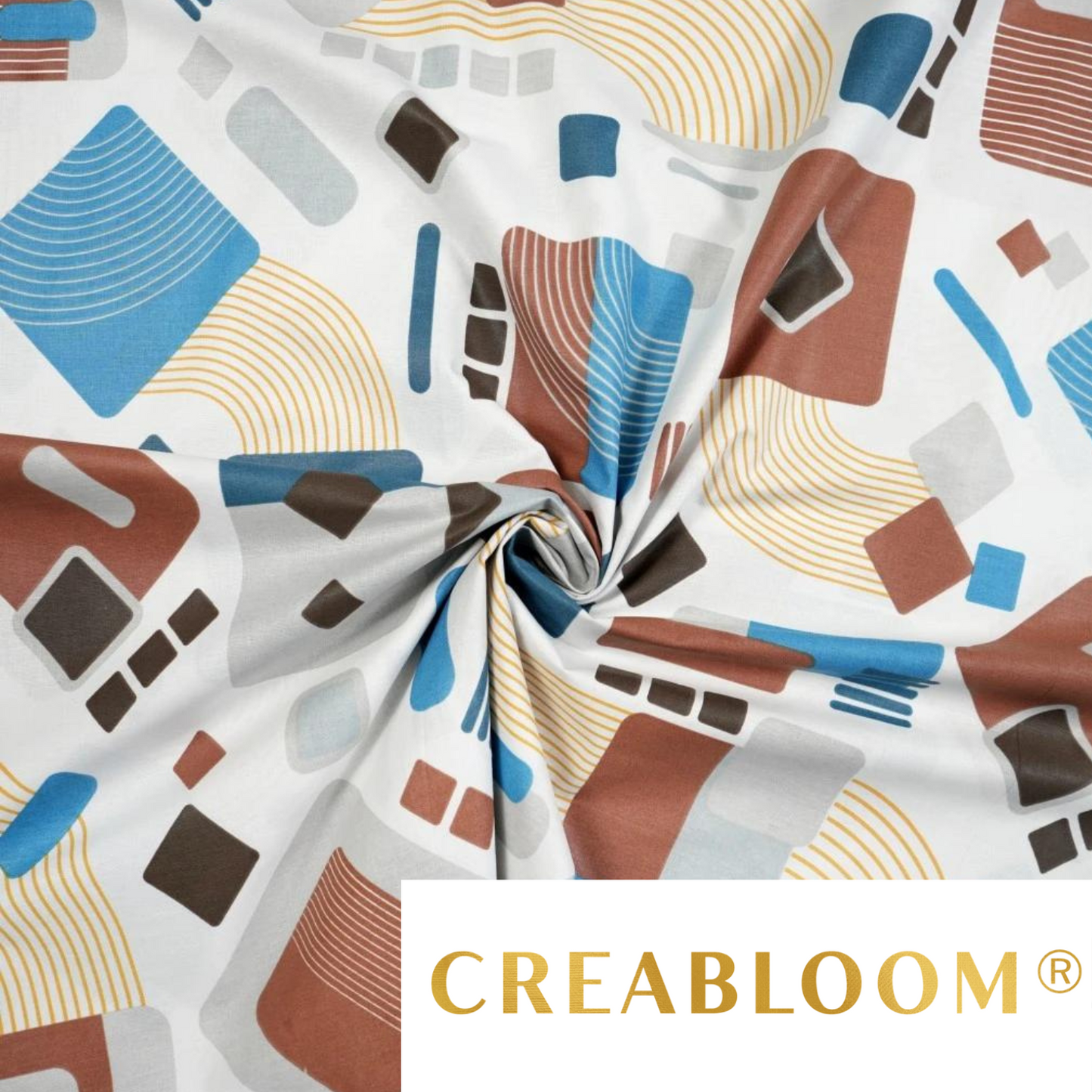 Tissu Coton Motif Abstrait
