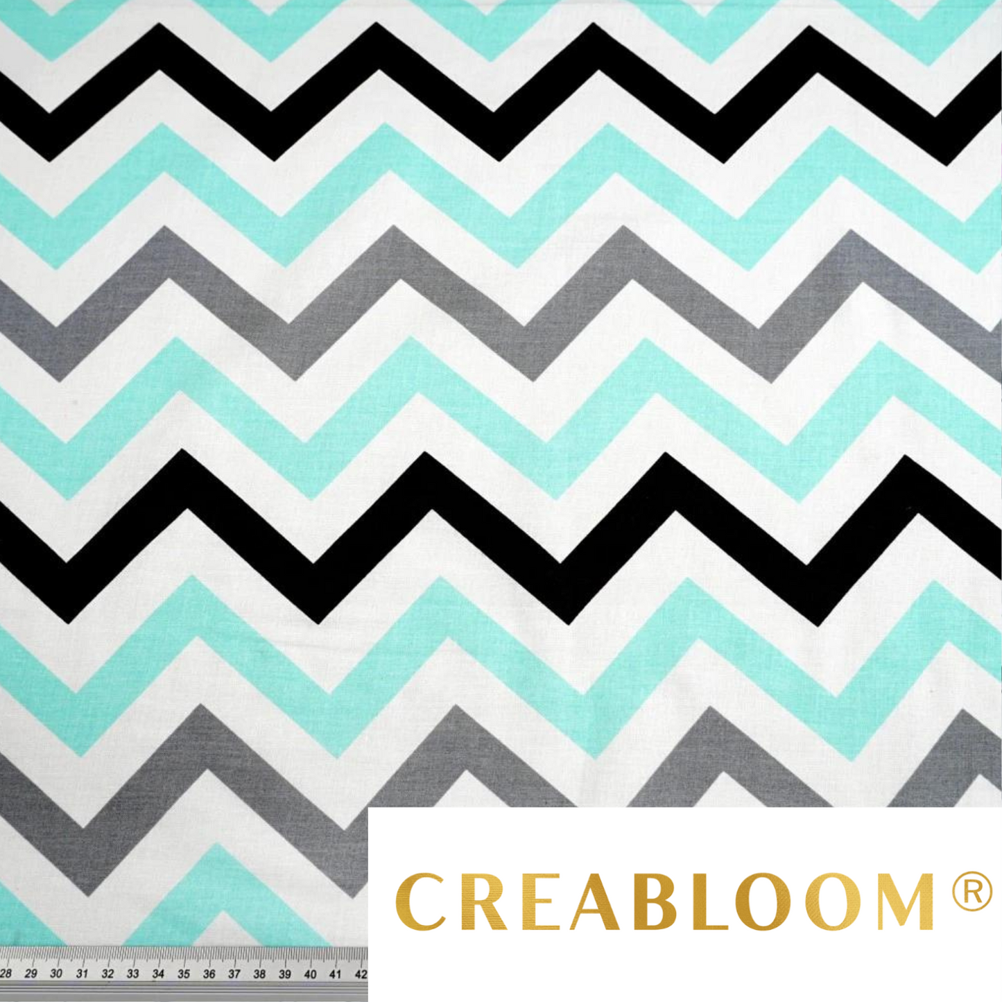Tissu Coton Motif Zigzag