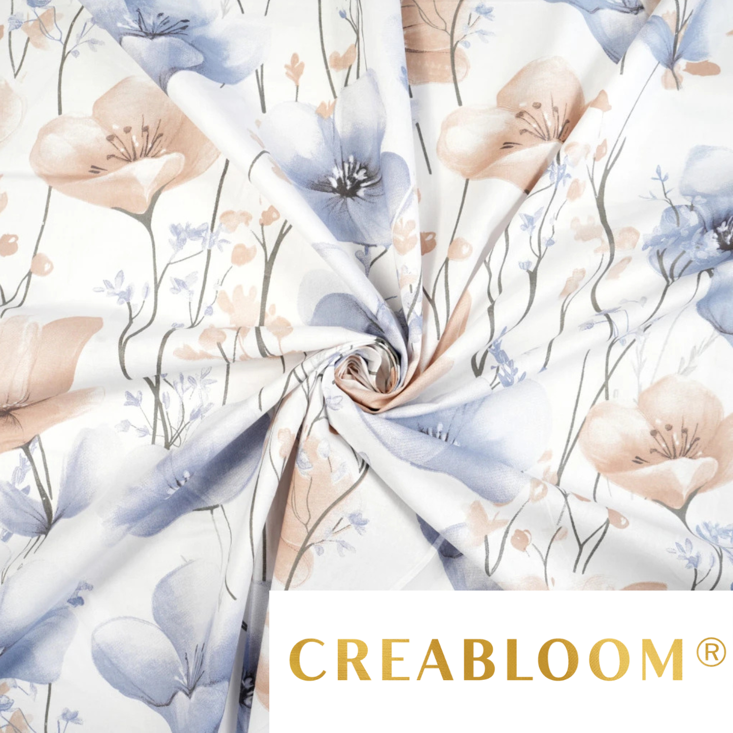 Tissu coton imprimé grandes fleurs