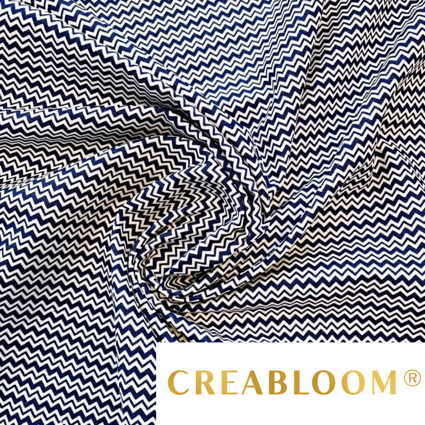 Baumwollstoff mit Zickzackmuster