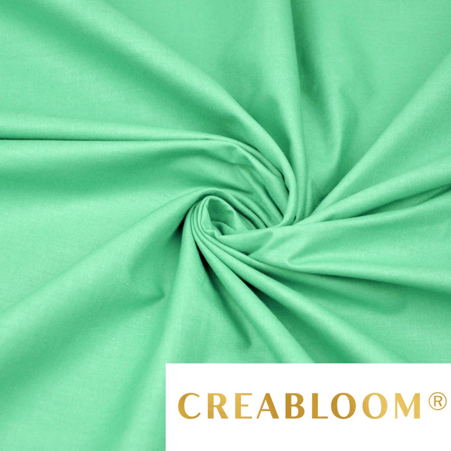 Tissu coton Uni vert menthe