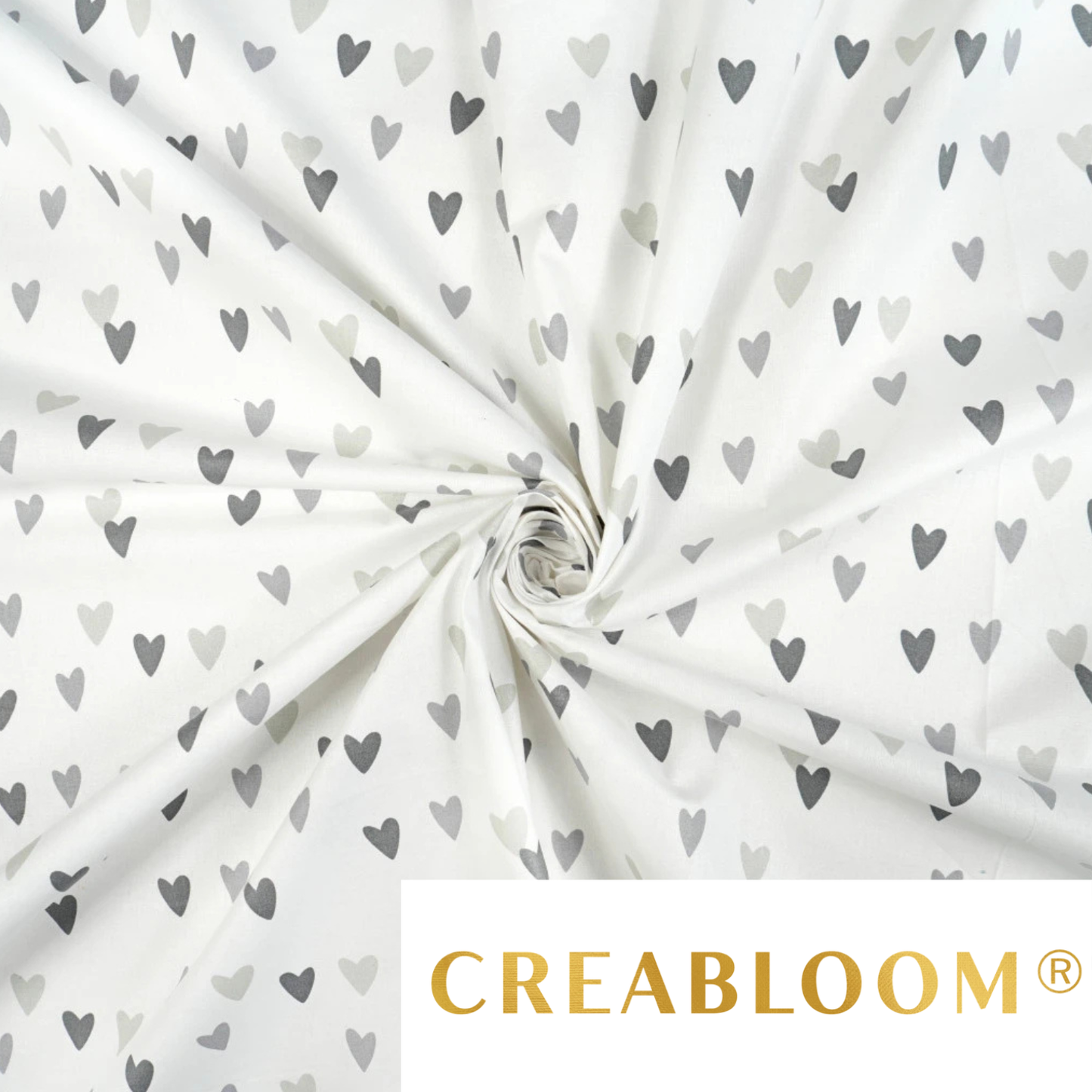 Baumwollstoff Herzmuster