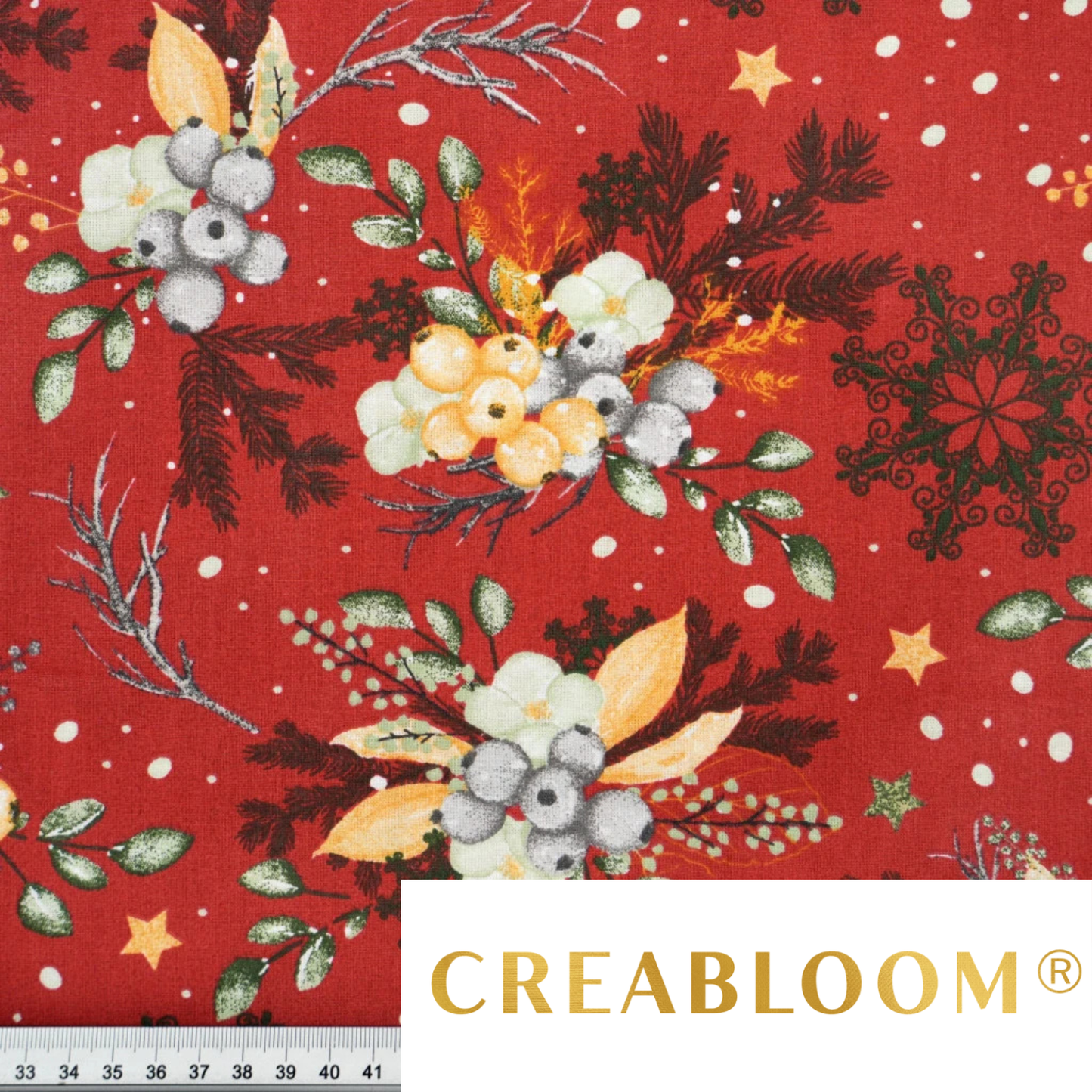 Coupon de Tissu coton Motif Noël - 40cm x 50cm