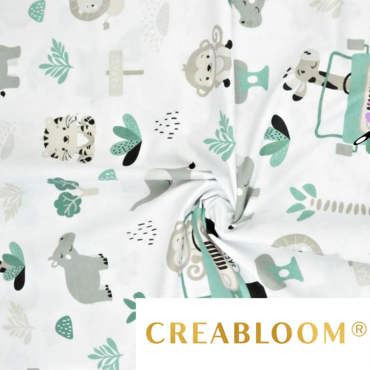 Tissu Coton Motif Safari