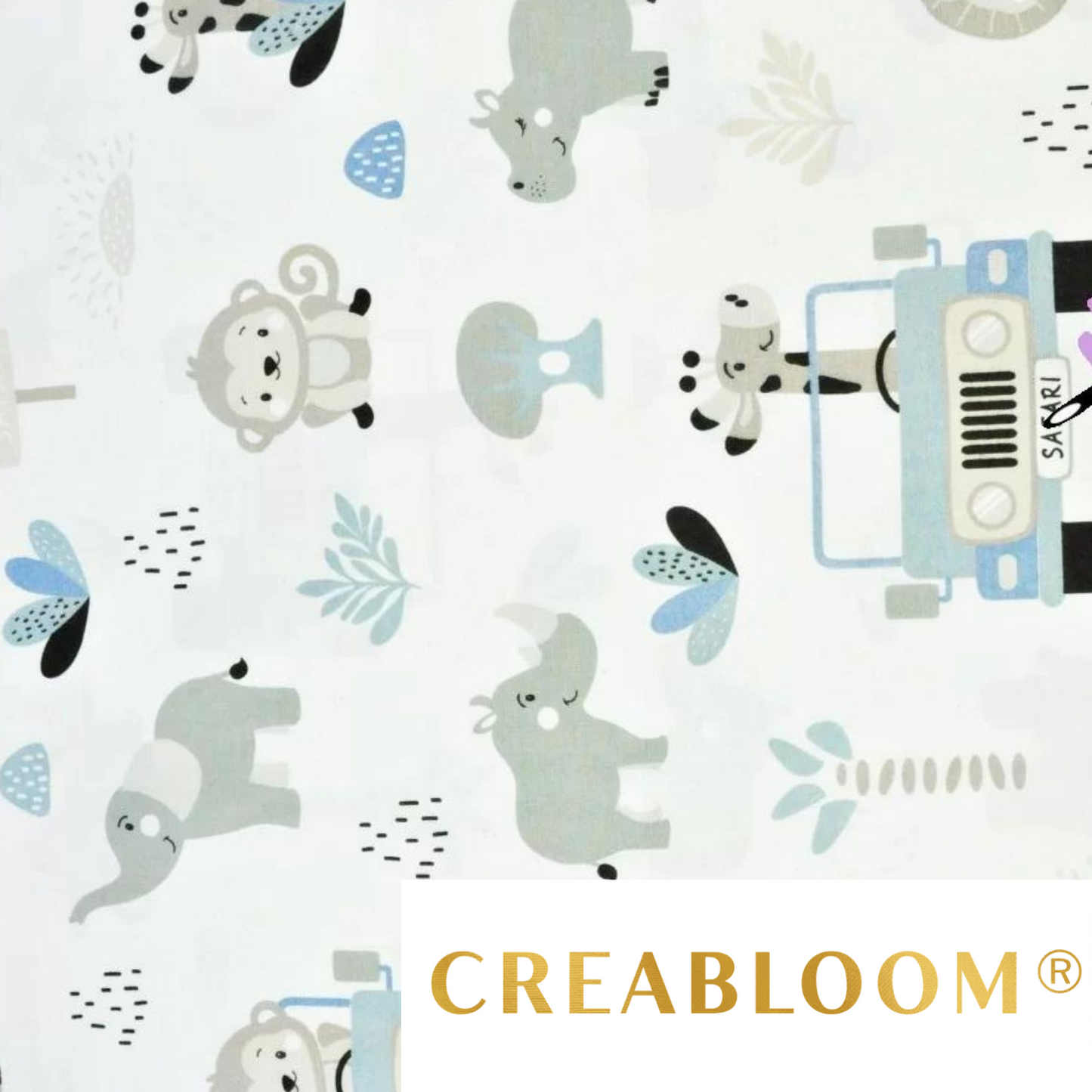 Tissu Coton Motif Safari