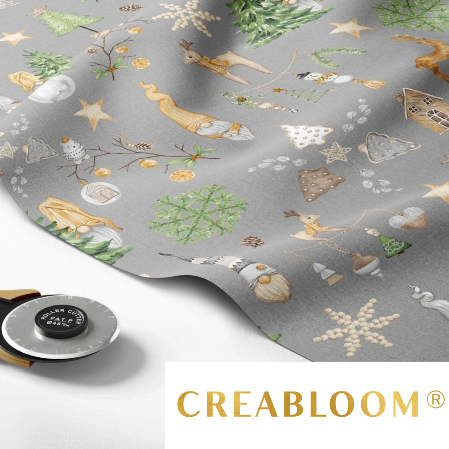 Tissu Coton Motif Noël