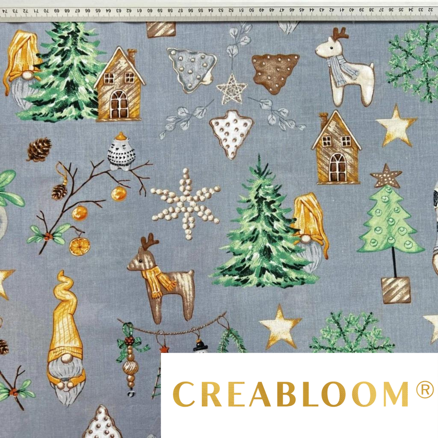Tissu Coton Motif Noël