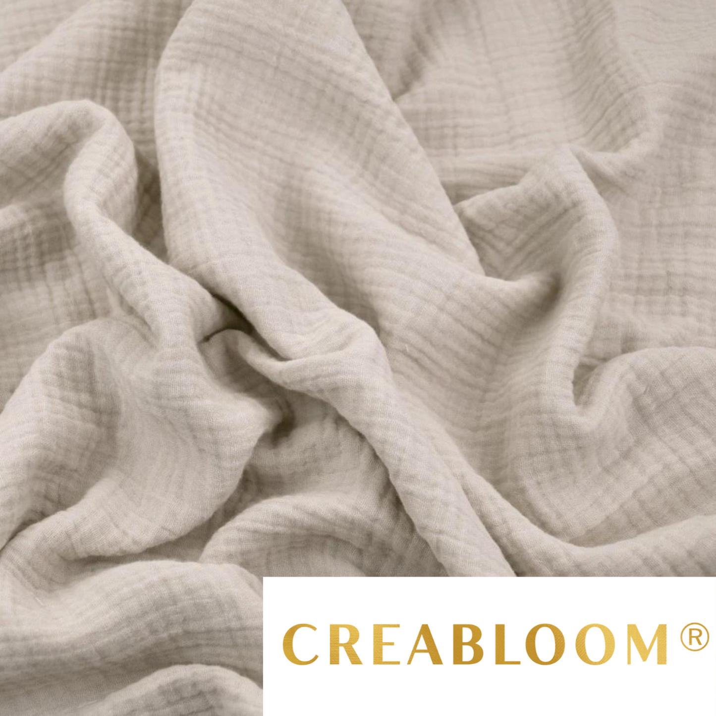 Beigefarbener Doppelgaze-Stoff