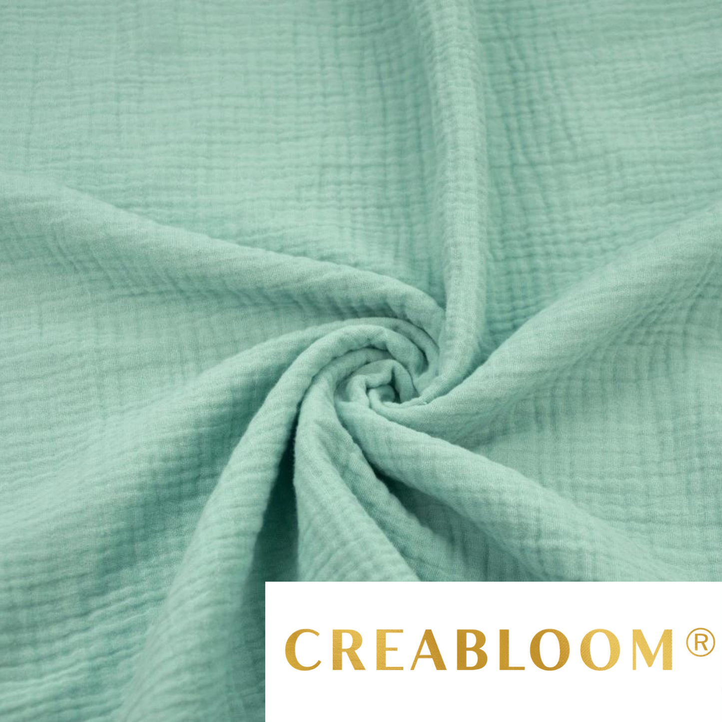 Hellblauer Double-Gauze-Stoff