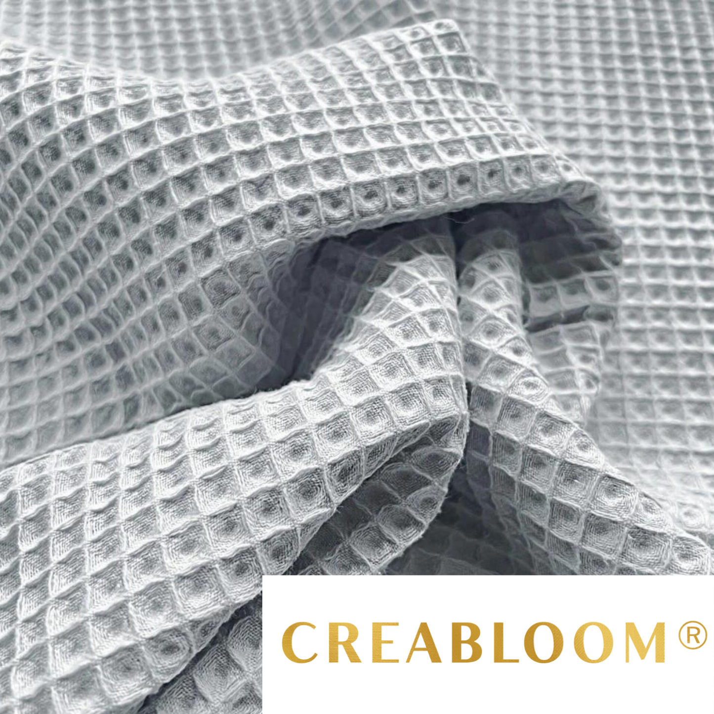 Tissu Nid d'abeille - Piqué Gaufré gris