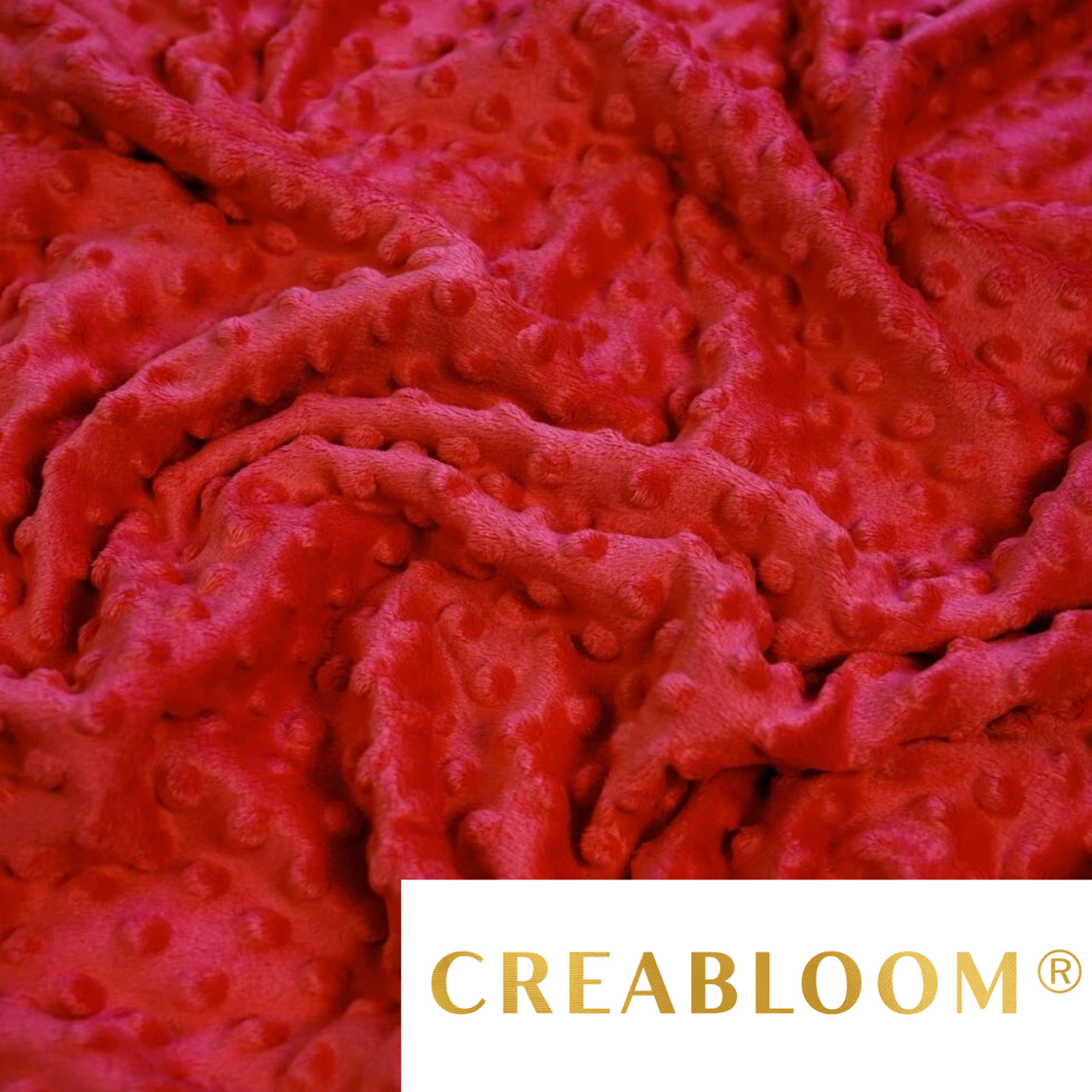 Tomatenroter Minky-Stoff