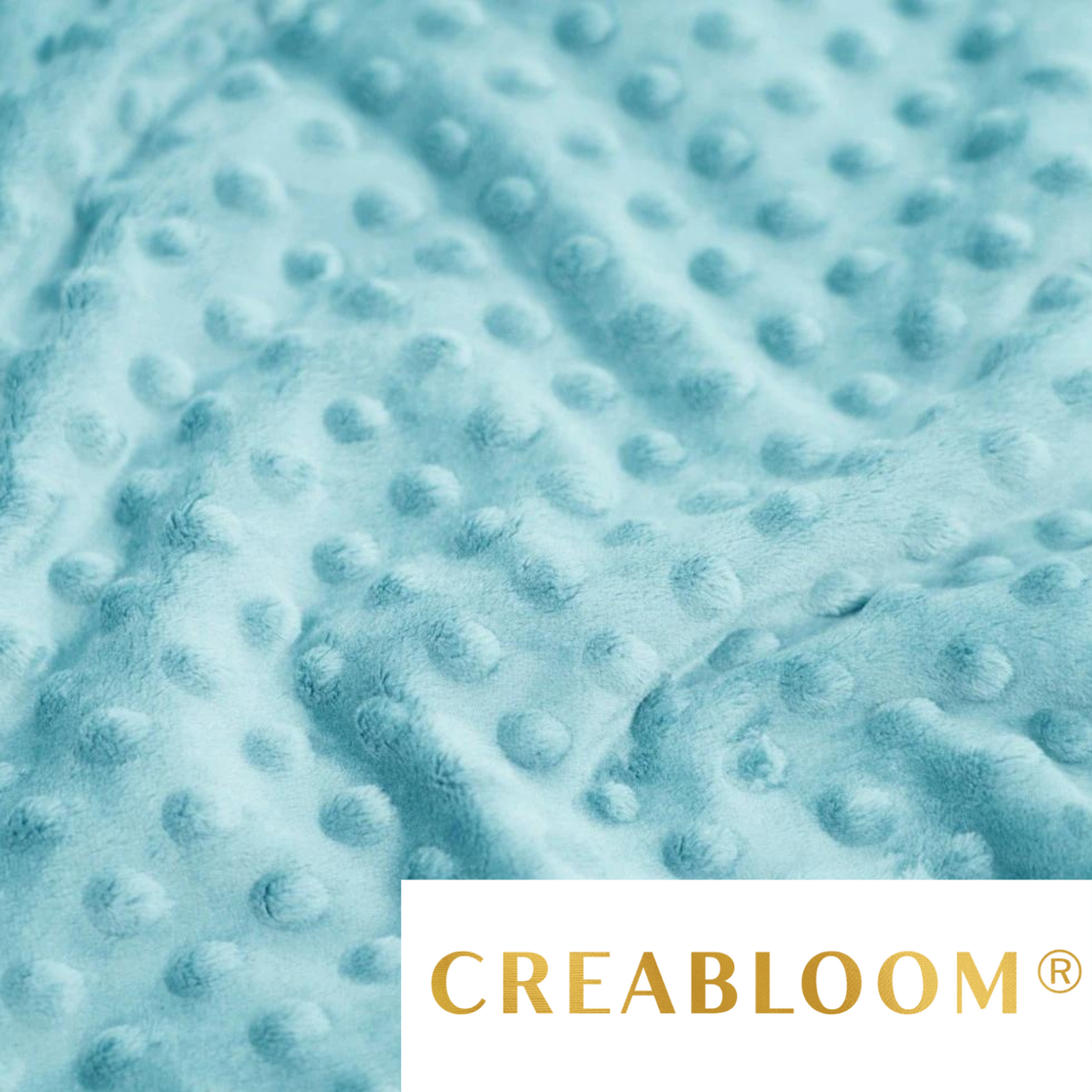 Helltürkiser Minky-Stoff