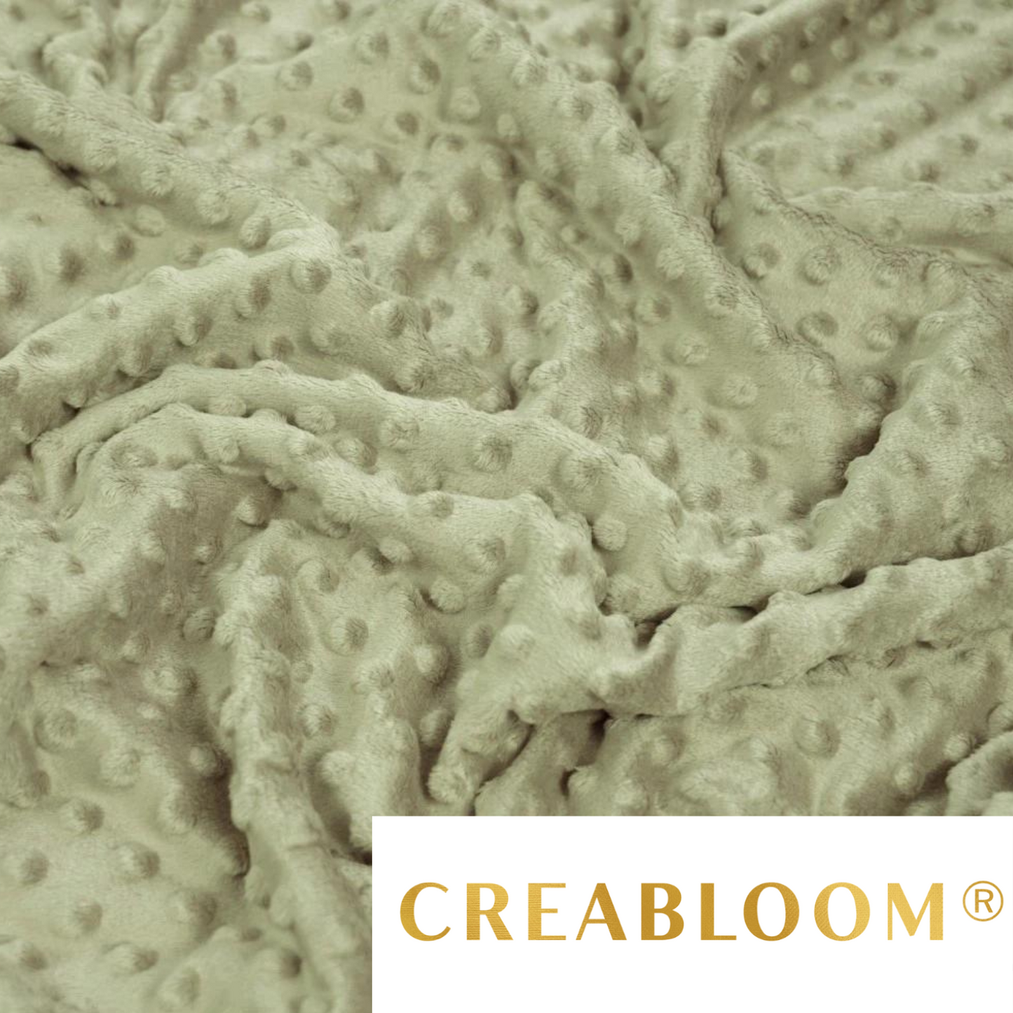 Olivbeiger Minky-Stoff