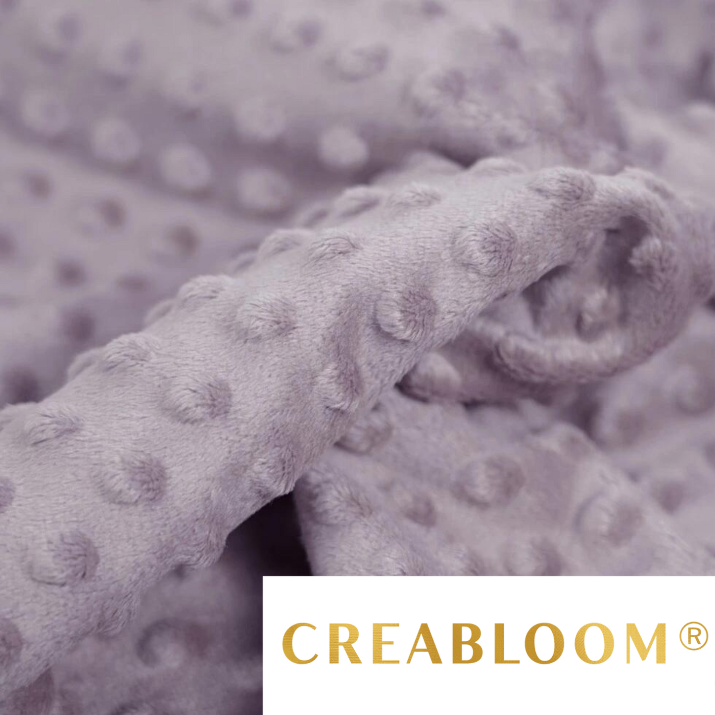 Grau-lila Minky-Stoff