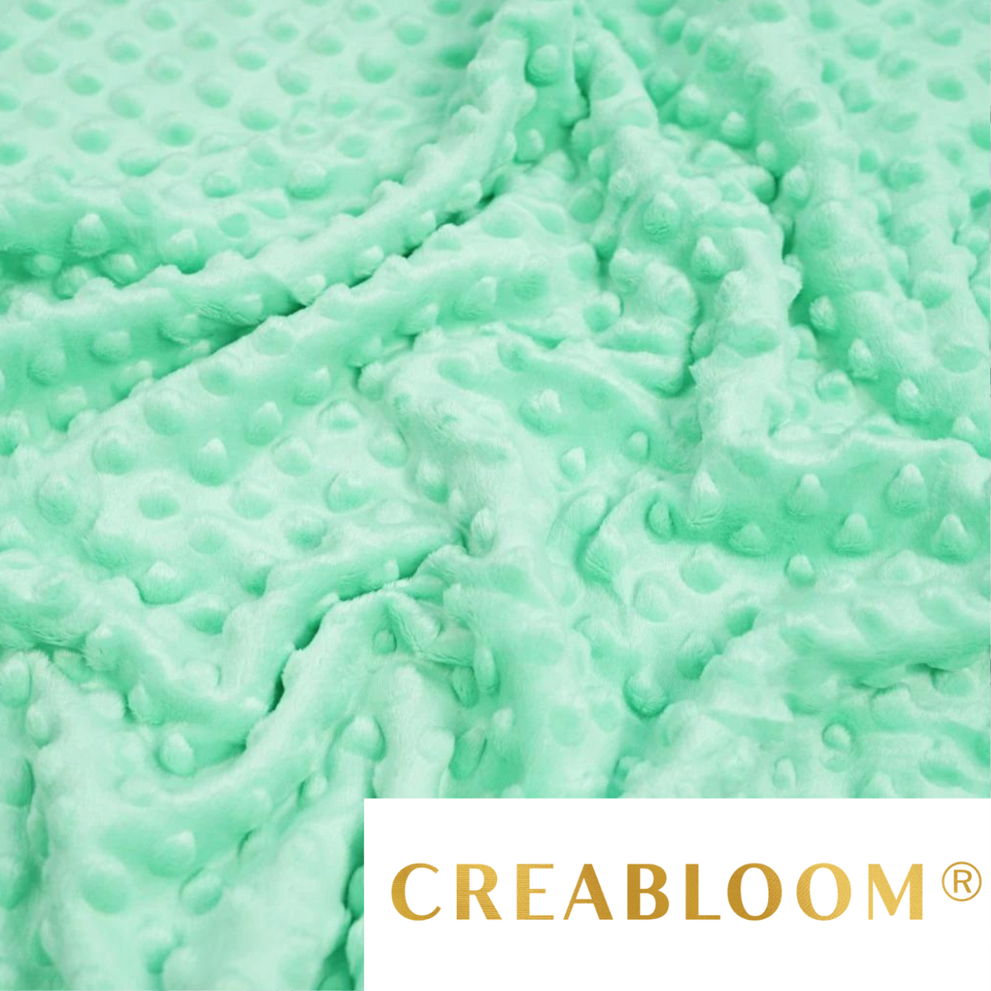 Hellmintfarbener Minky-Stoff