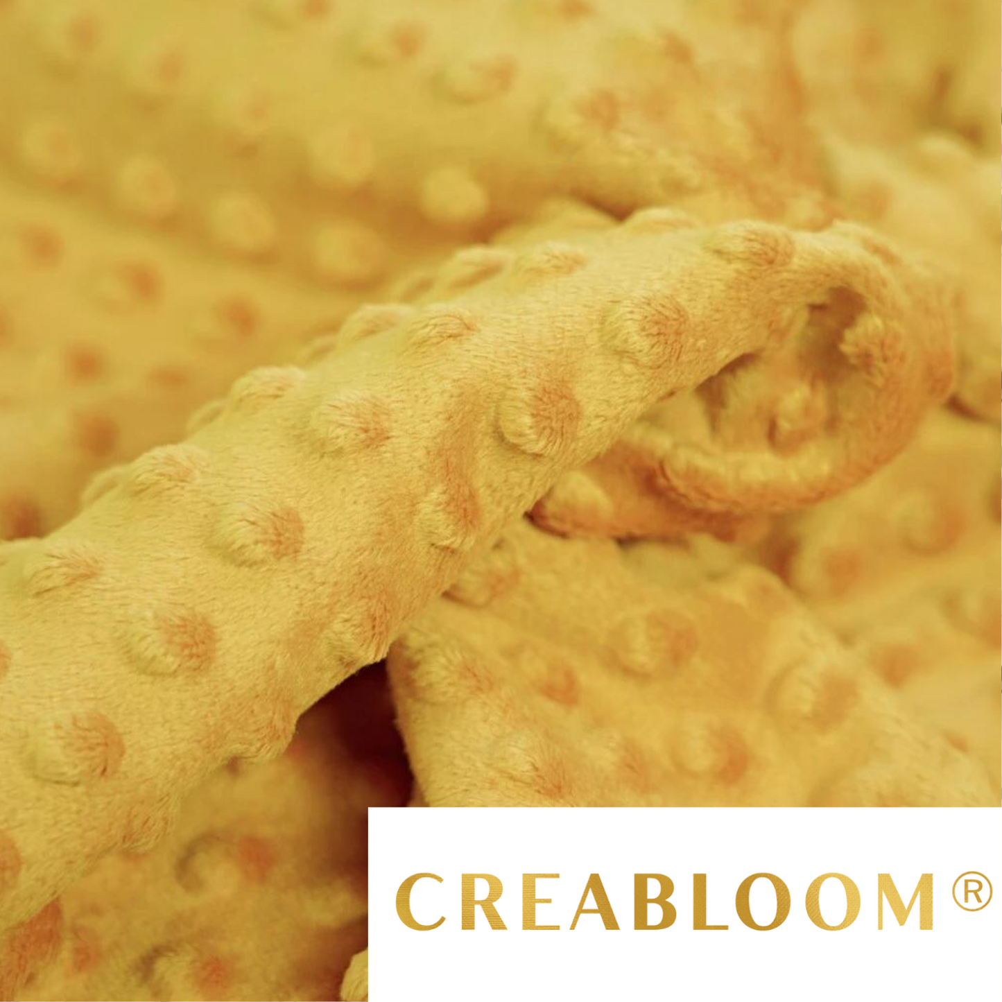 Würziger senffarbener Minky-Stoff