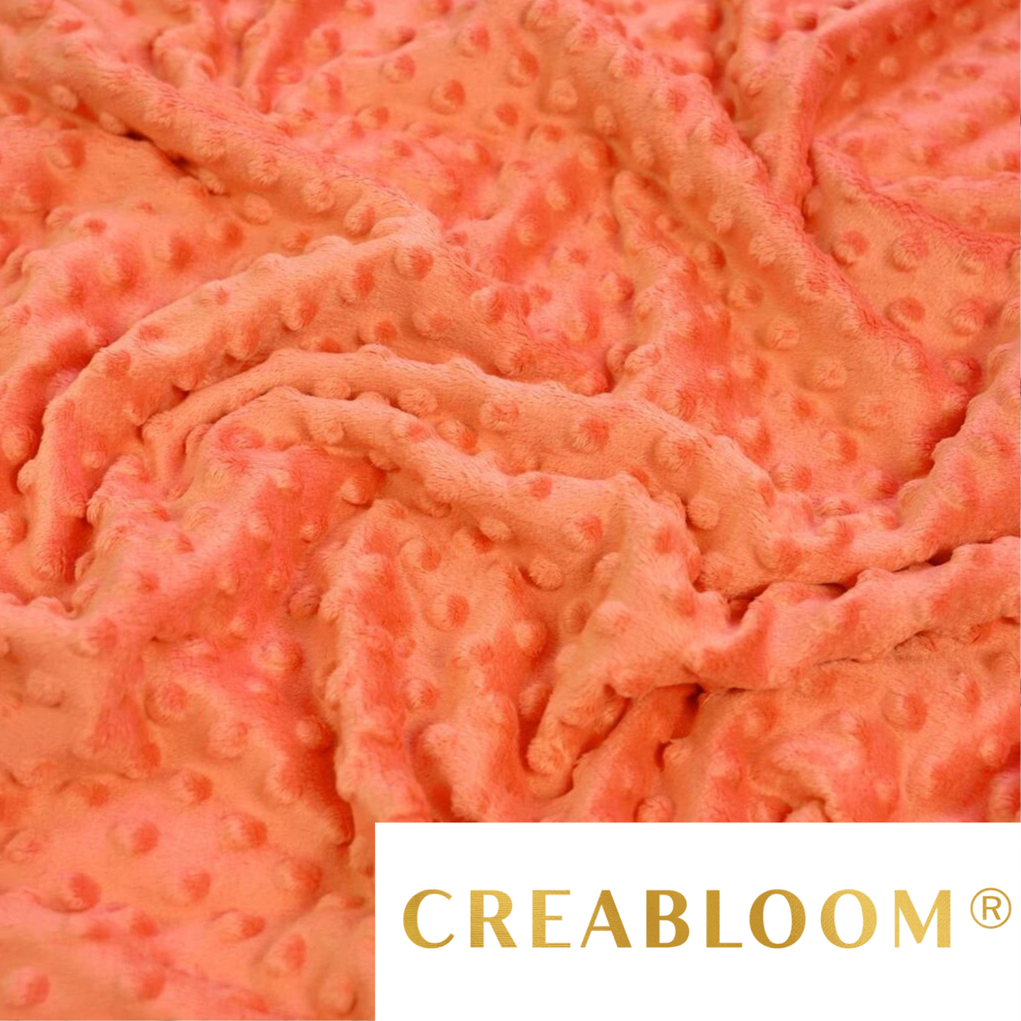 Orangefarbener Nektarinen-Minky-Stoff