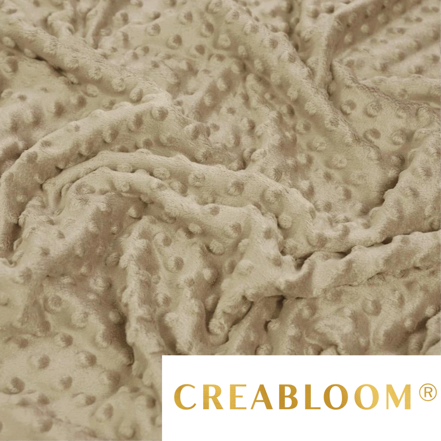 Olivbeiger Minky-Stoff