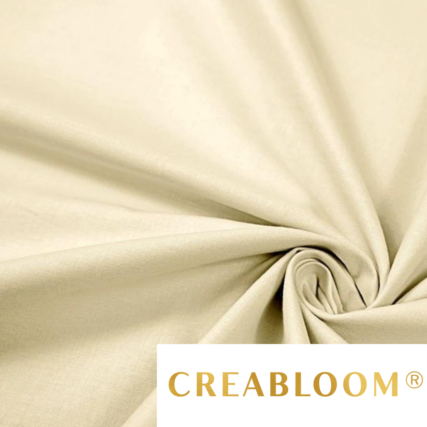 Tissu Coton Uni Beige Foncé