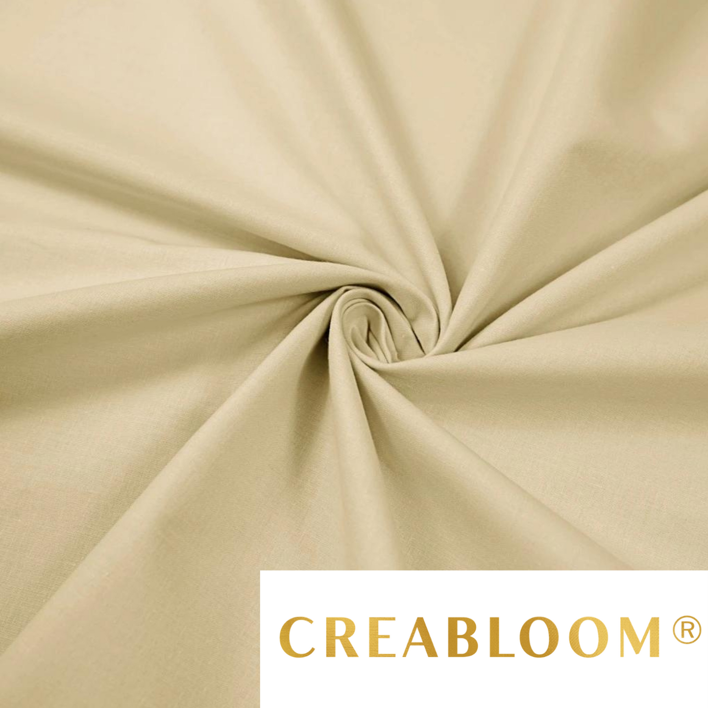 Tissu Coton Uni Beige Chaud