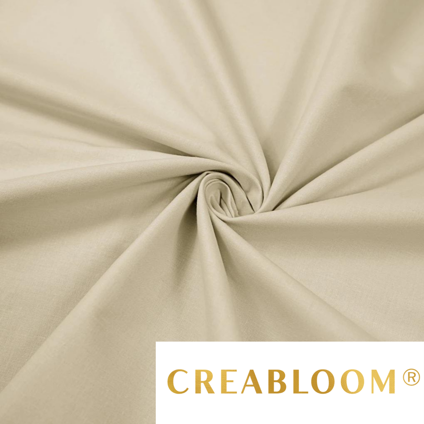 Tissu Coton Uni Beige Clair