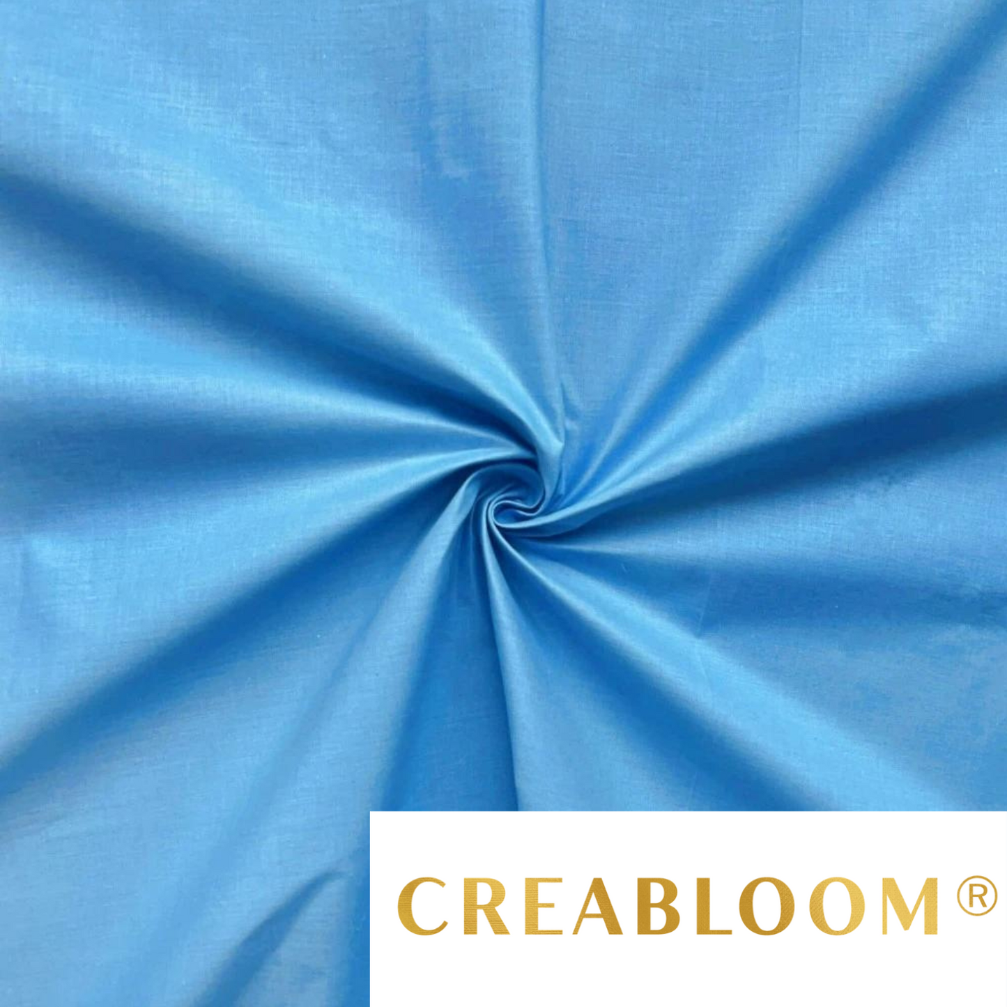 Tissu Coton Uni Bleu