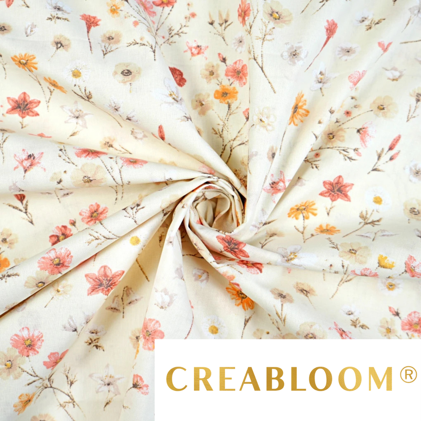 Tissu coton imprimé fleurs