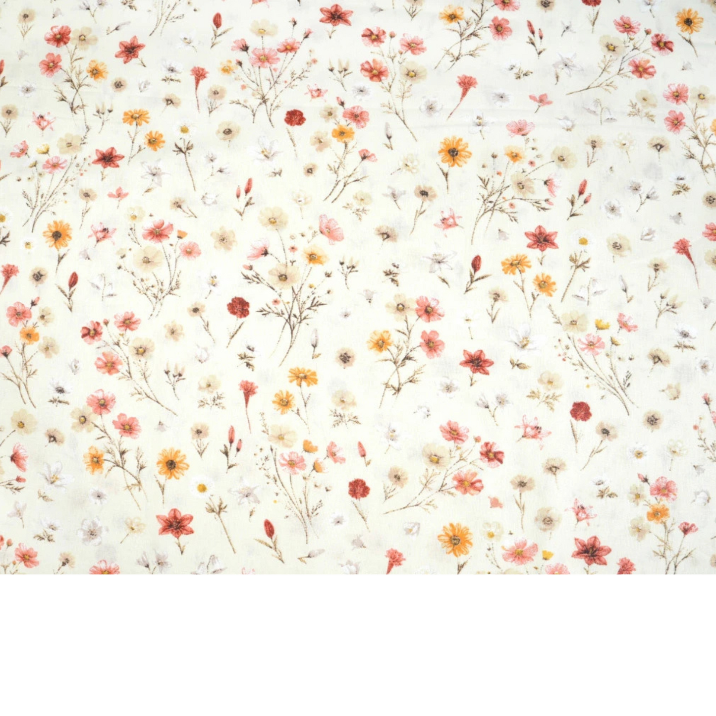 Tissu coton imprimé fleurs