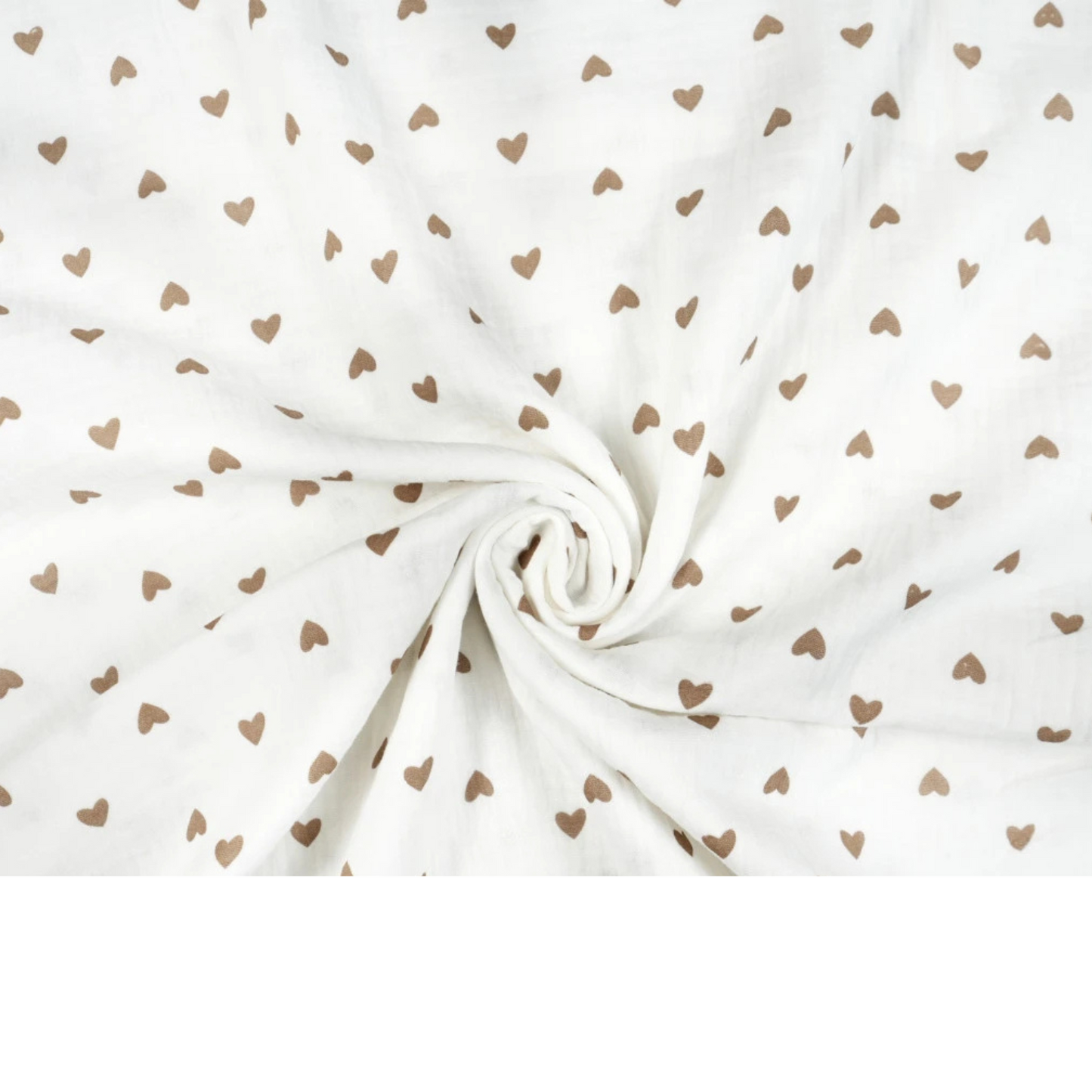 Tissu Double Gaze imprimé coeurs