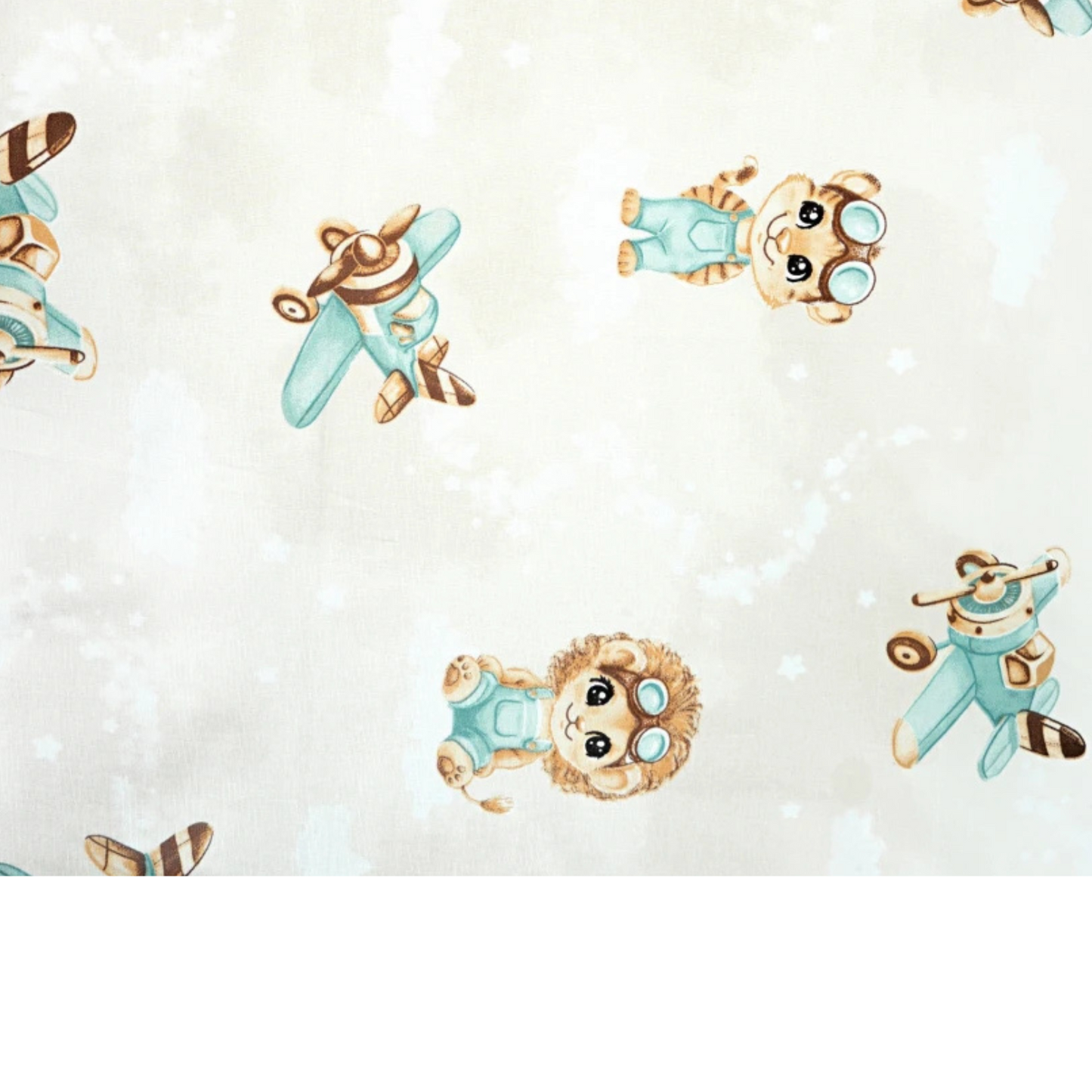Tissu coton Motif animaux pilotes