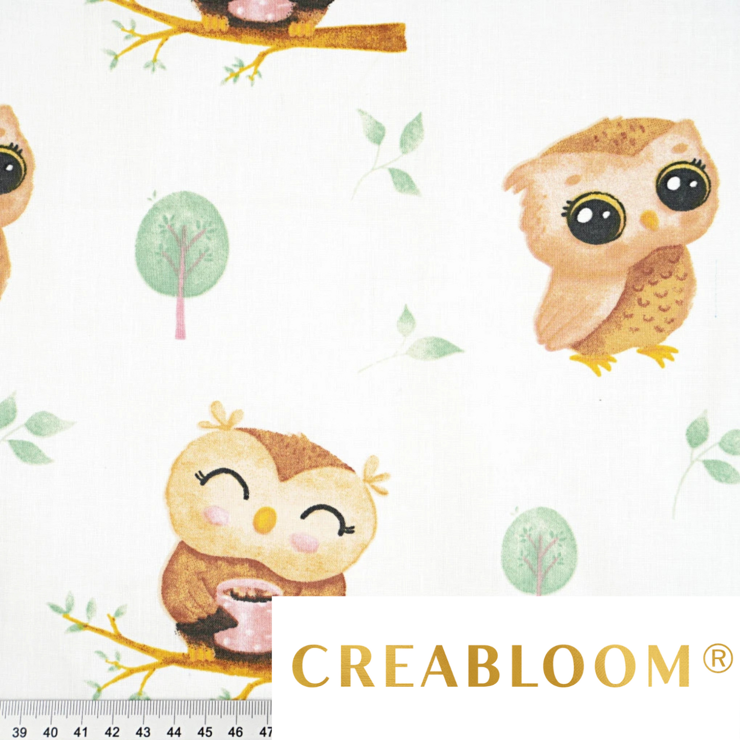 Tissu coton Motif hiboux