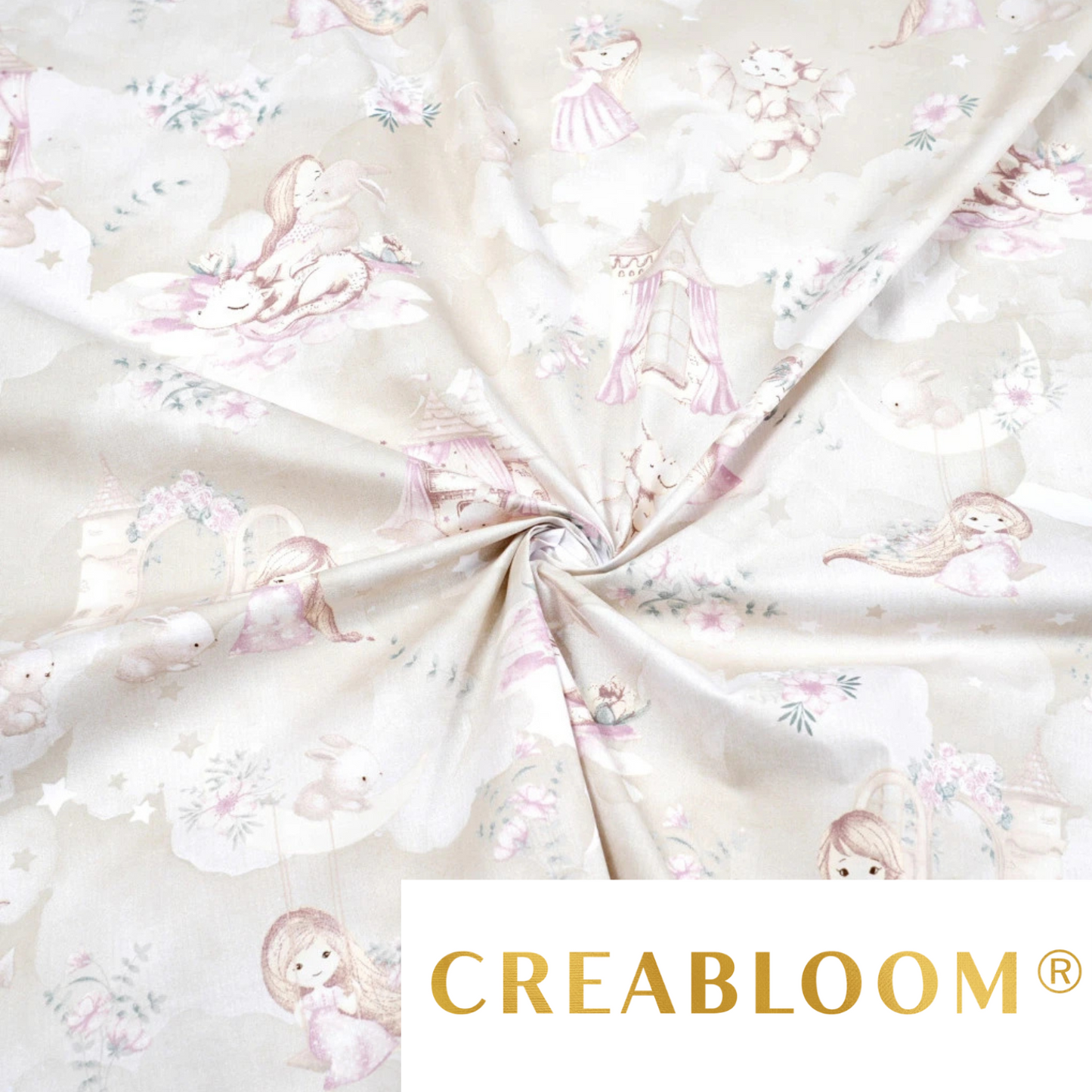 Tissu coton Motif princesse
