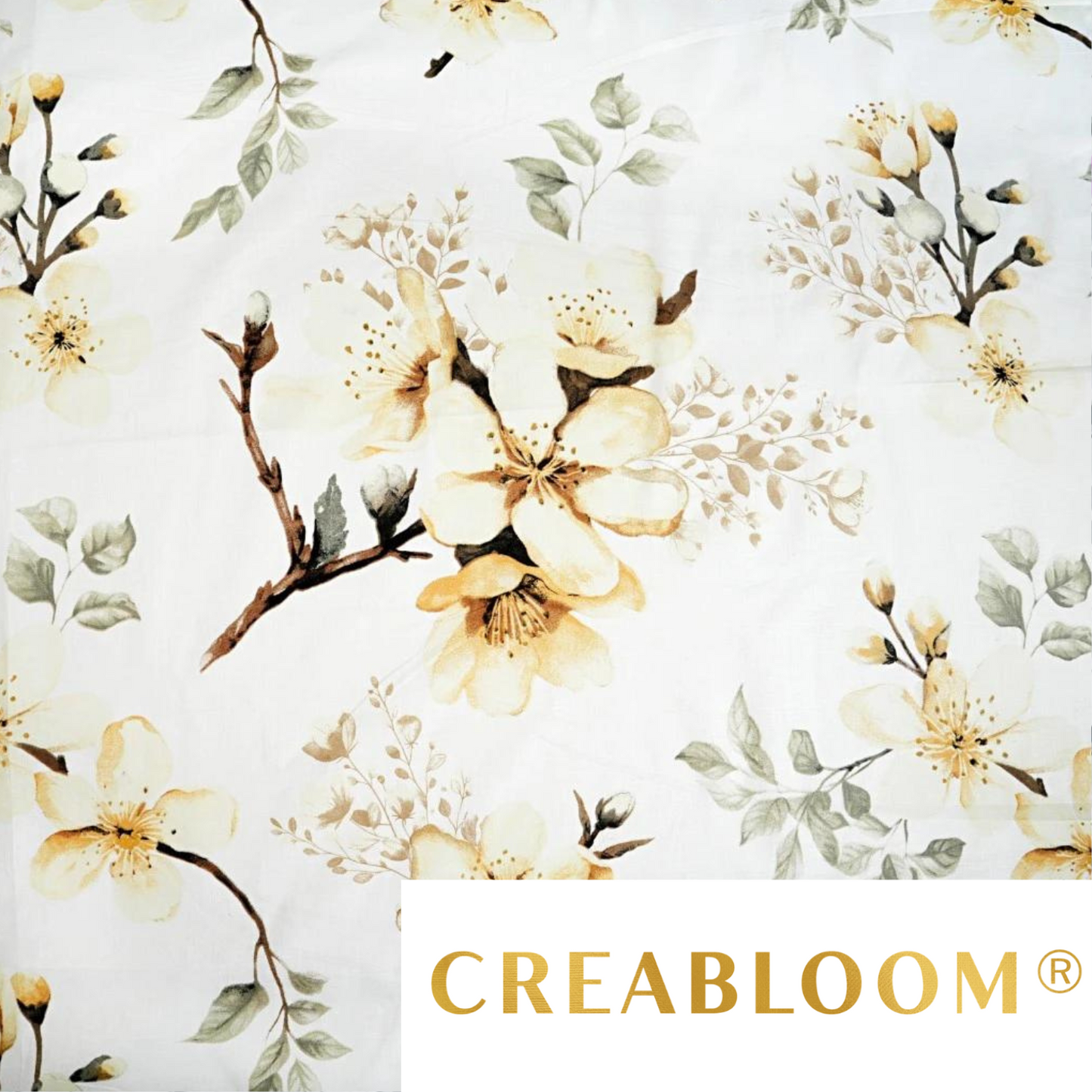 Tissu Coton Imprimé Grandes Fleurs