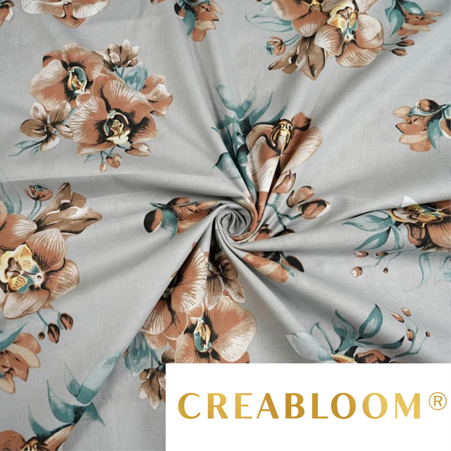 Tissu Coton Imprimé Grandes Fleurs